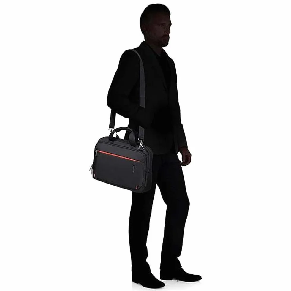 Samsonite Network 4 męska torba na laptopa aktówki (1 opakowanie), czarny (Charcoal Black), 14.1 Zoll, aktówki