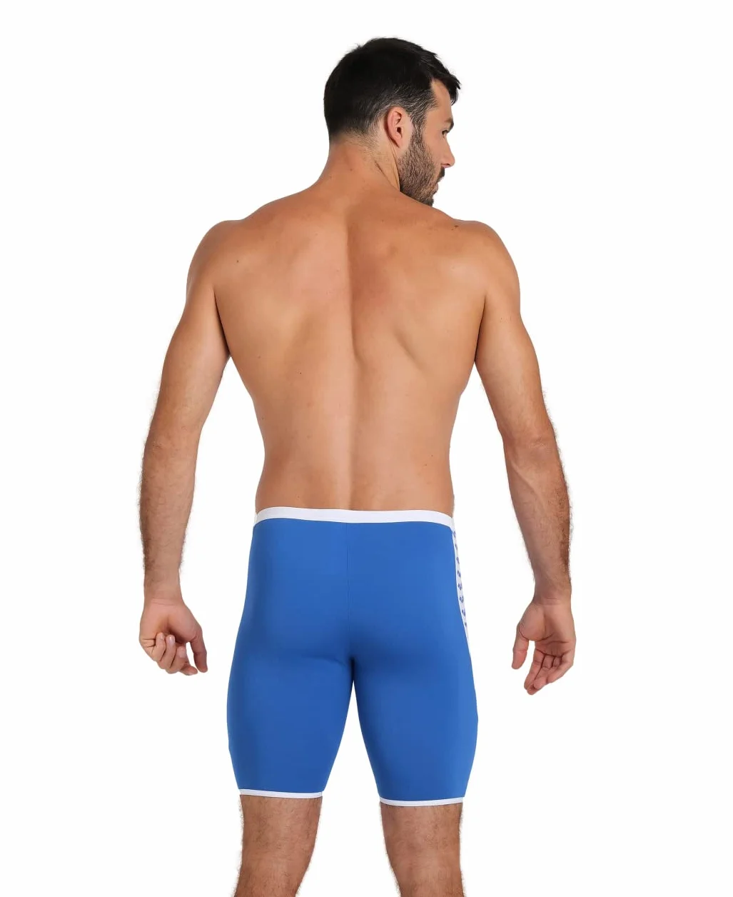 Arena Męskie Performance Icons Solid Swim Jammer Trunks, Logo królewskie/białe, 48