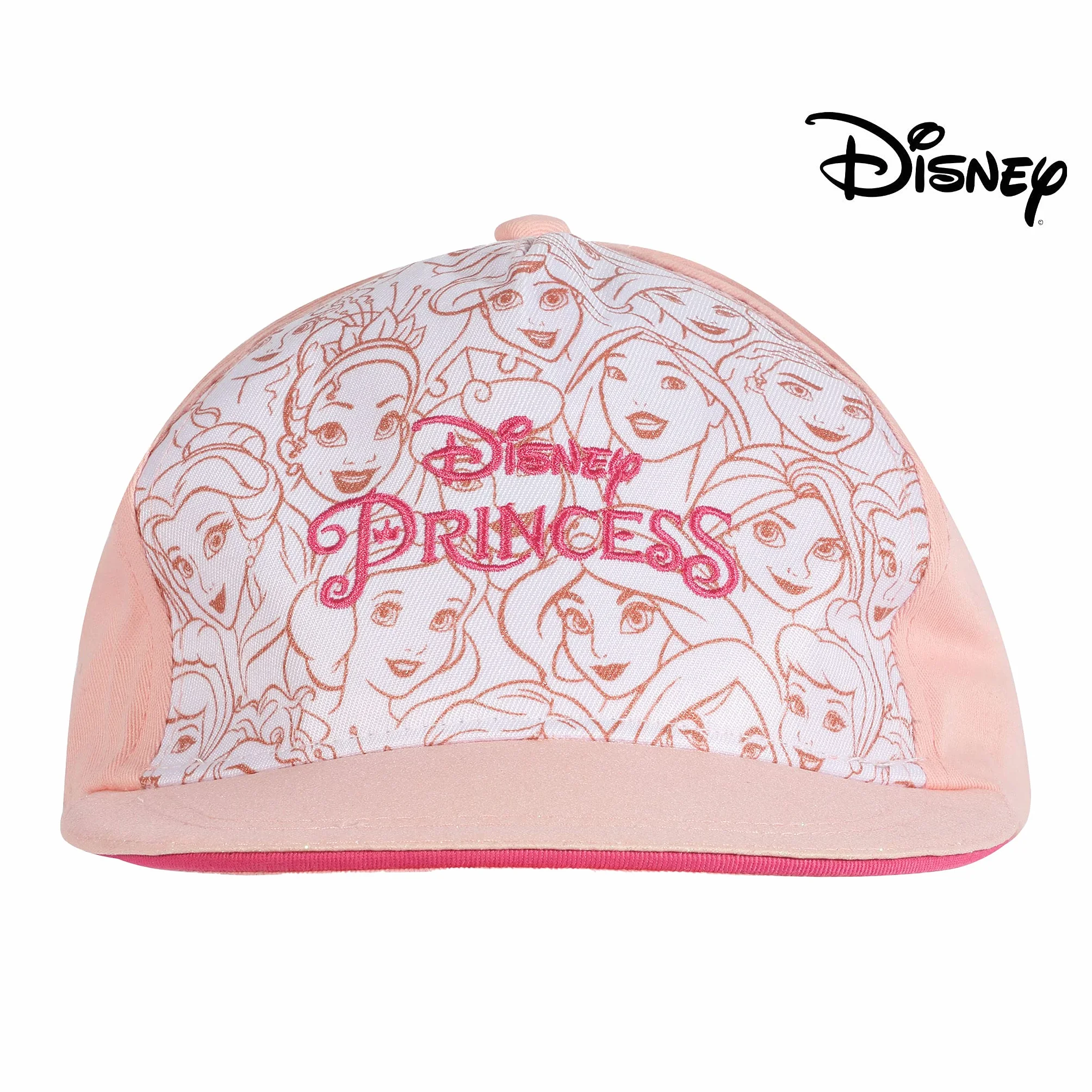 Disney Princess Line szkice dziewczęca czapka baseballowa | oficjalny produkt | czapka Disneya, z zapięciem z tyłu, pomysł na prezent dla dziewcząt