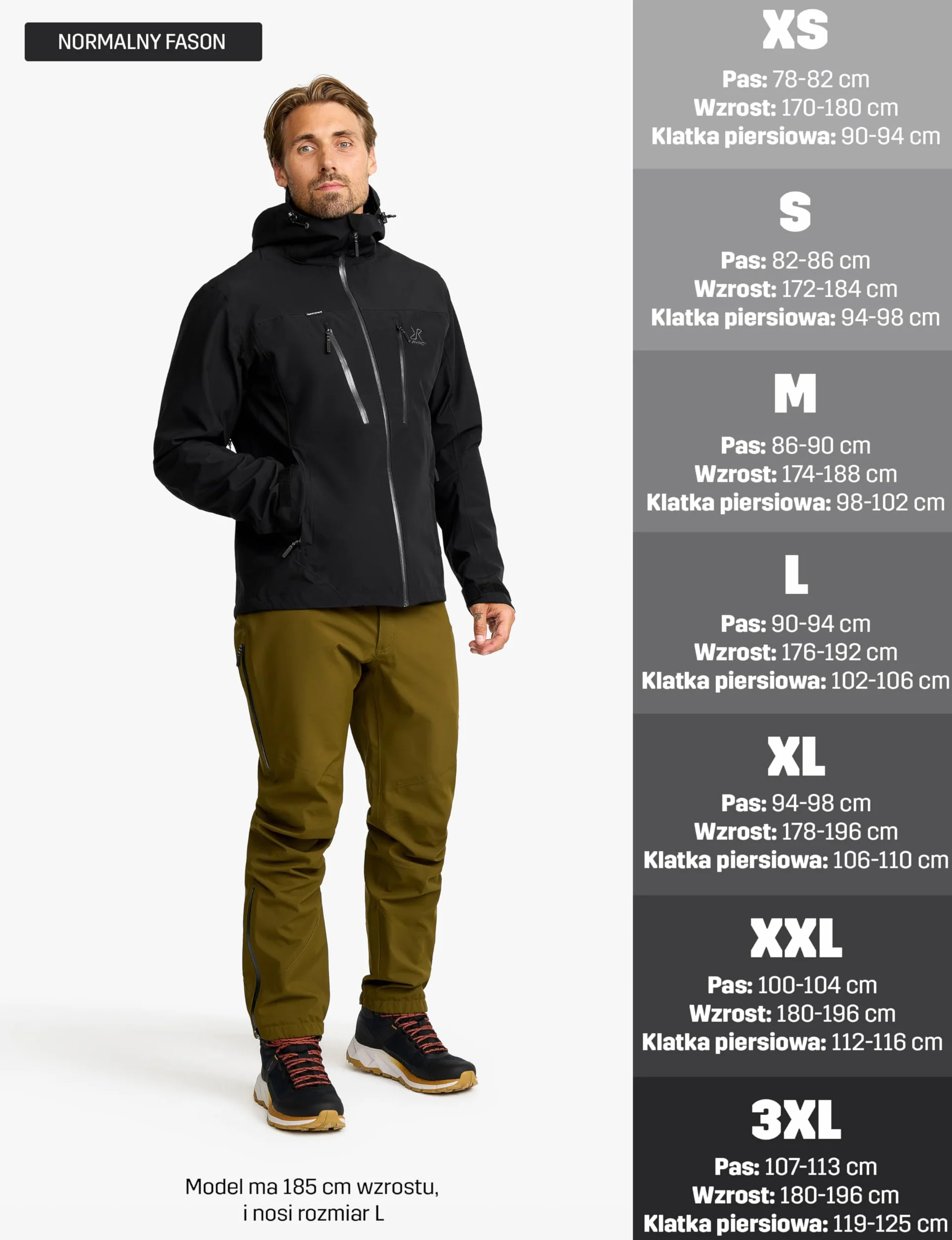 RevolutionRace Silence Proshell Jacket 3L Męska, wodoodporna kurtka shellowa z suwakami wentylacyjnymi
