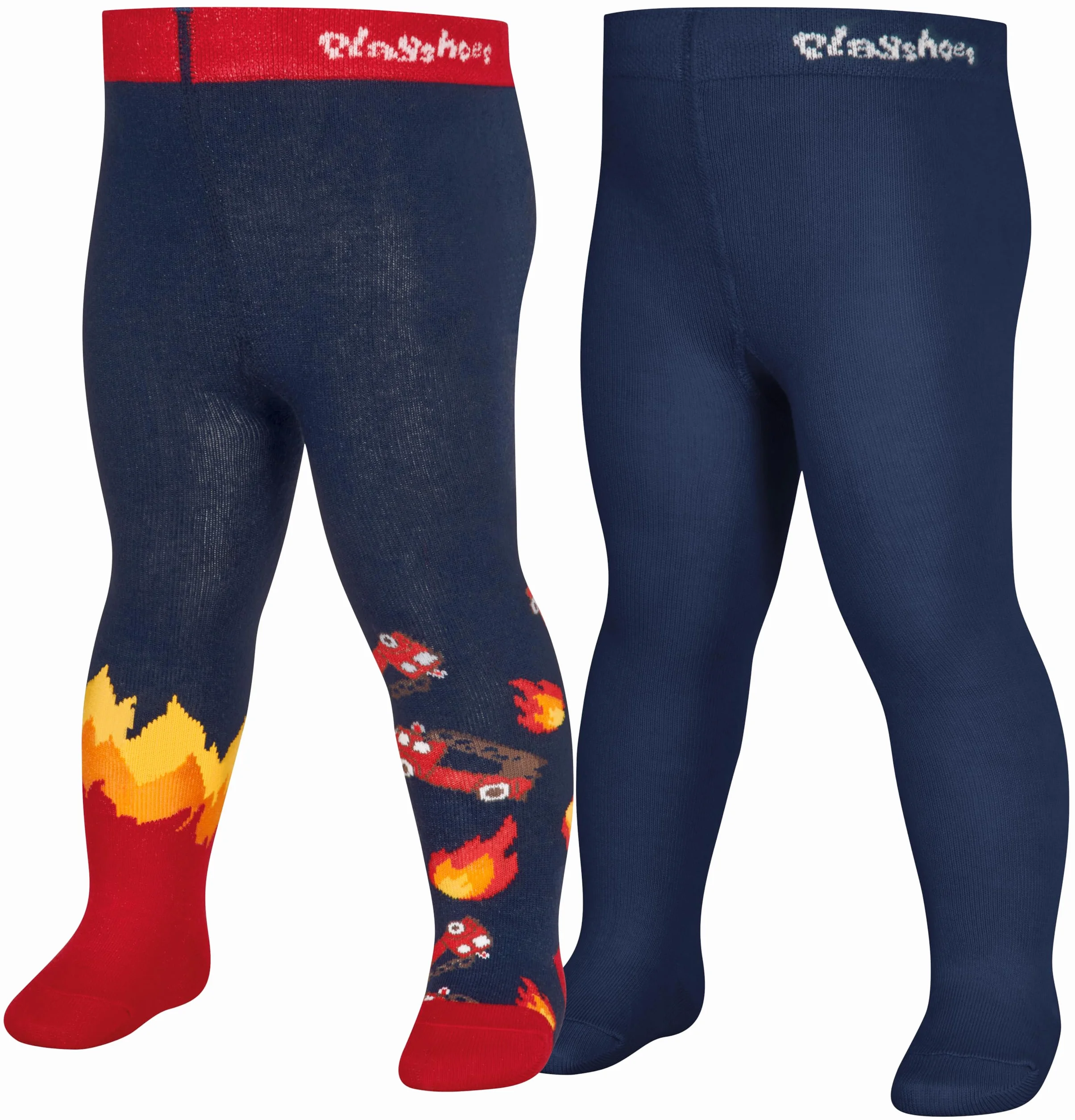 Playshoes Unisex dziecięce rajstopy strażackie, zestaw 2 sztuk, morskie, normalne
