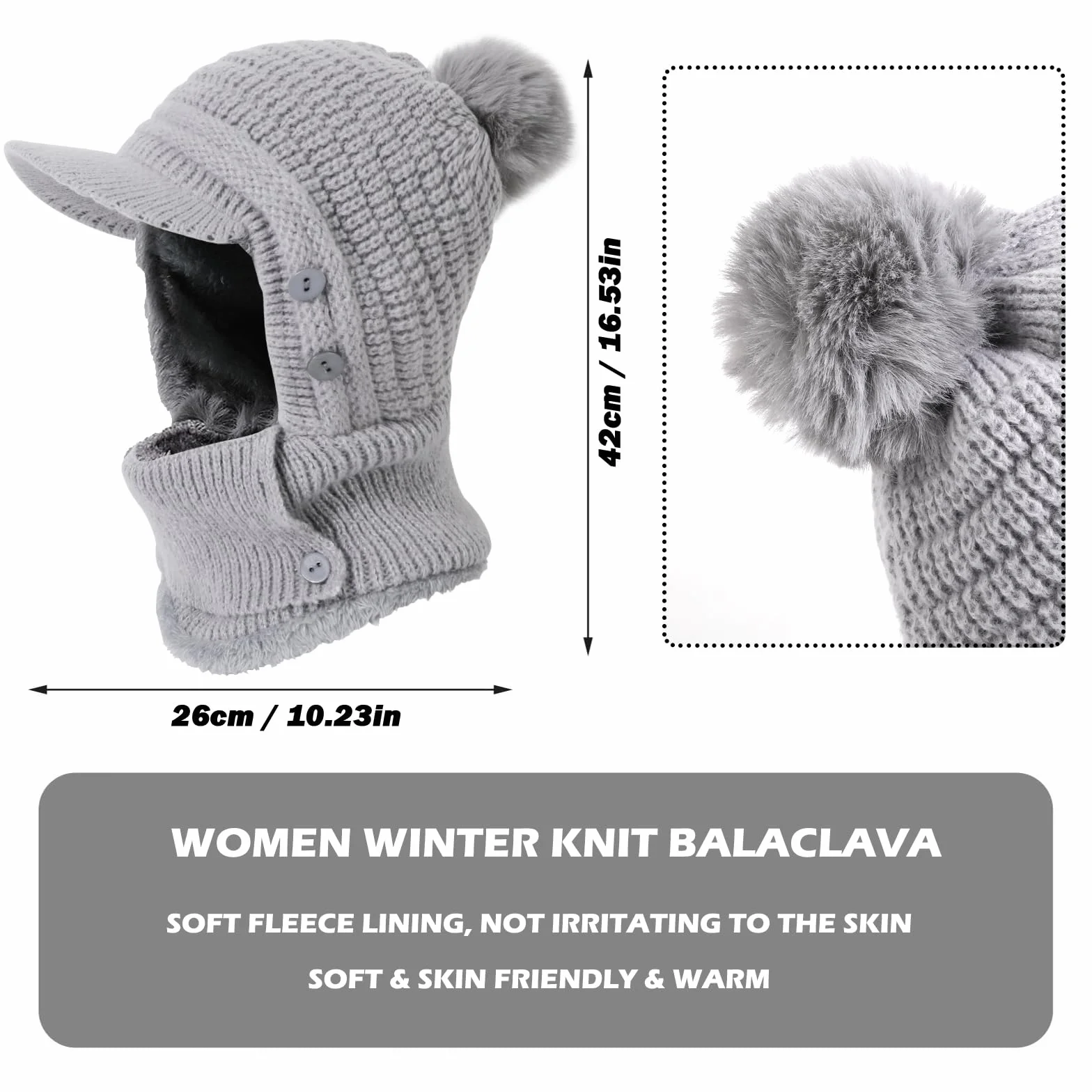 Zimowe Kominiarki Termiczne dla Kobiet Kominiarka Jazda Na Rowerze Kobieta Zima Balaclava, Wielofunkcyjny Ciepły Wiatr Maska Narciarska Na Świeżym Powietrzu