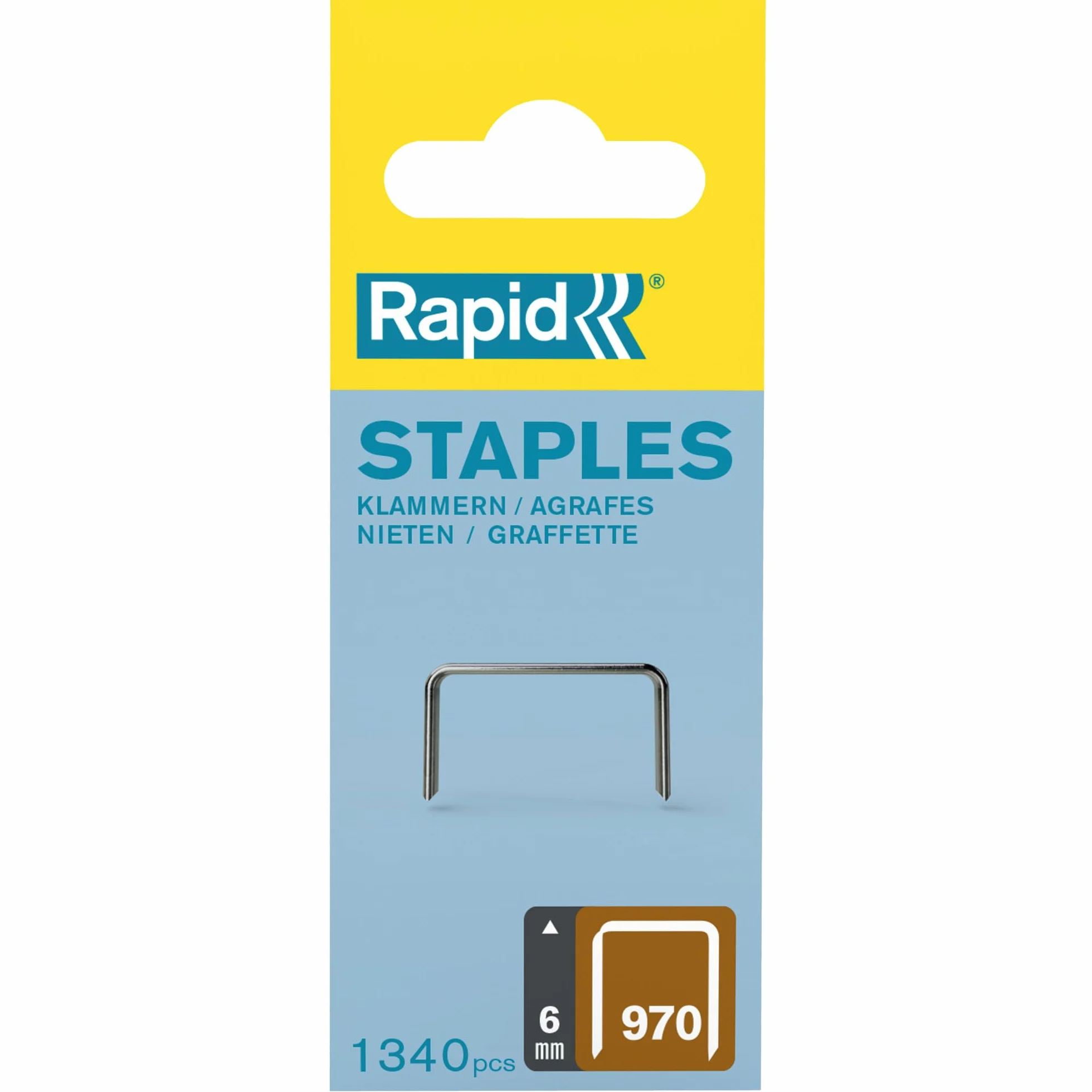 Rapid Zszywki typu 970, zszywki 6 mm, 1344 szt., zszywki z płaskim drutem do zszywacza ręcznego i elektrycznego Black & Decker