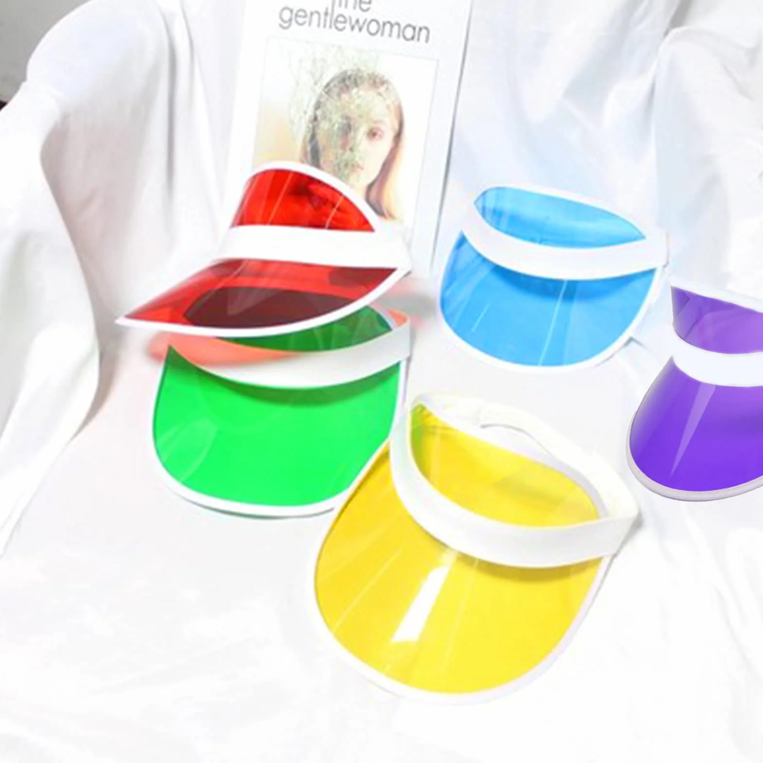 Fayemoon 10 sztuk wizjerów przeciwsłonecznych, kapelusz przeciwsłoneczny unisex, oddychający kapelusz plażowy, kapelusz letni, do golfa, baseballu, tenisa, męski, damski