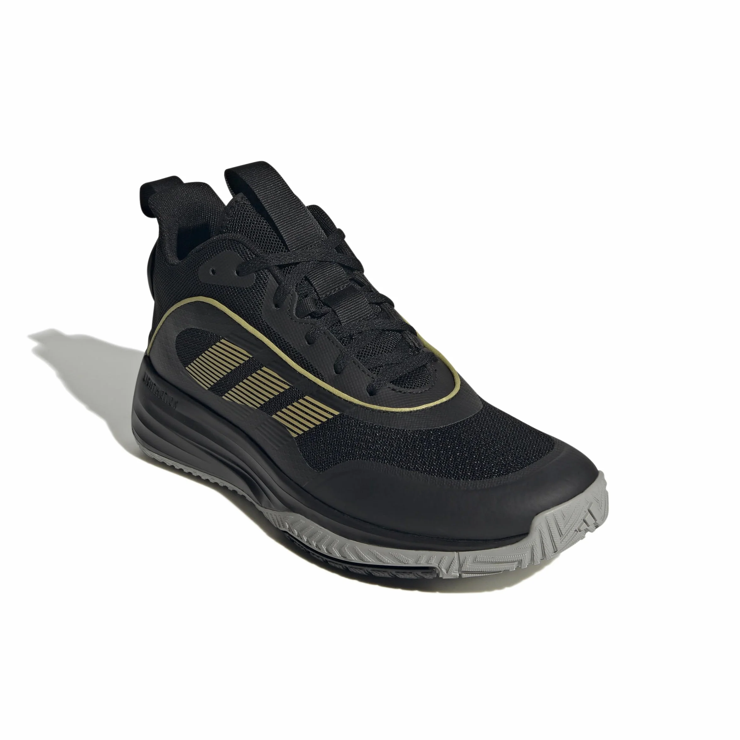 adidas Mezczyzni Own The Game 3 Shoes, Core Black/Gold Metallic/Mgh Solid Grey, 44 2/3 EU