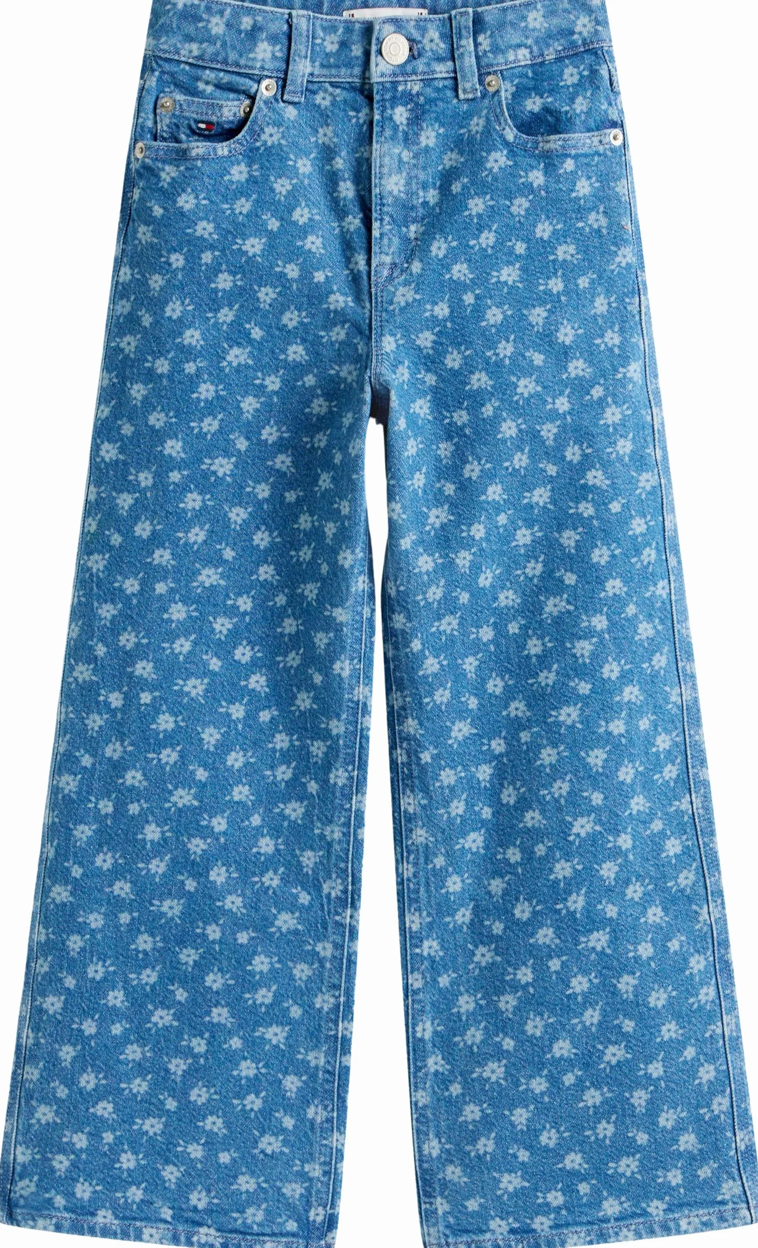 Tommy Hilfiger Mabel Wide Leg Flower Aop Jeans Kg0kg08960 - Luźny Dziewczynki