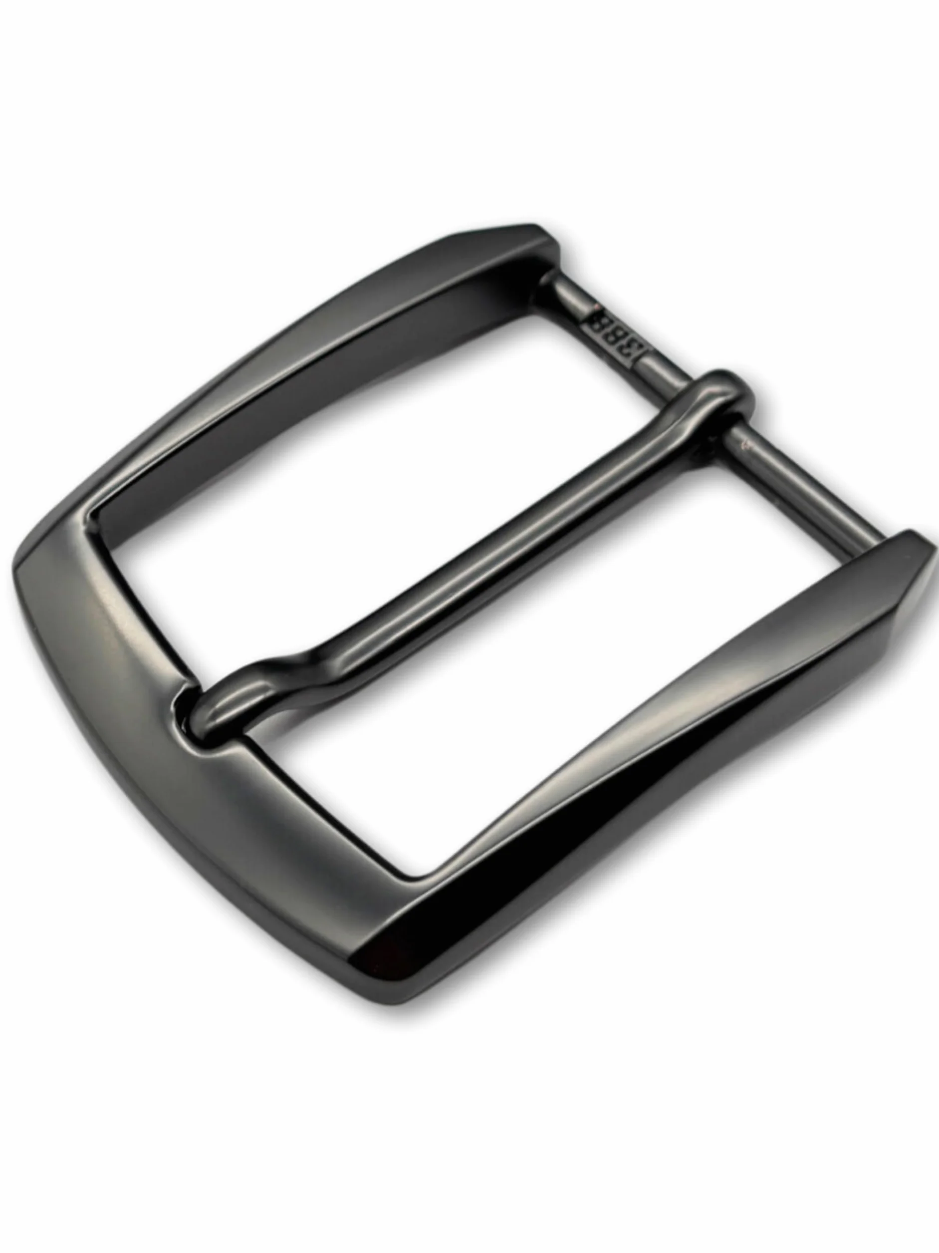 Premium Klamra do paska męska szerokość 40mm ciemnoszara - Zapięcie do paska dla pasków o szerokości 38-40mm - wysokiej jakości stop metalu klamra zapasowa ciemnoszara GS40010-MBG Matt Black