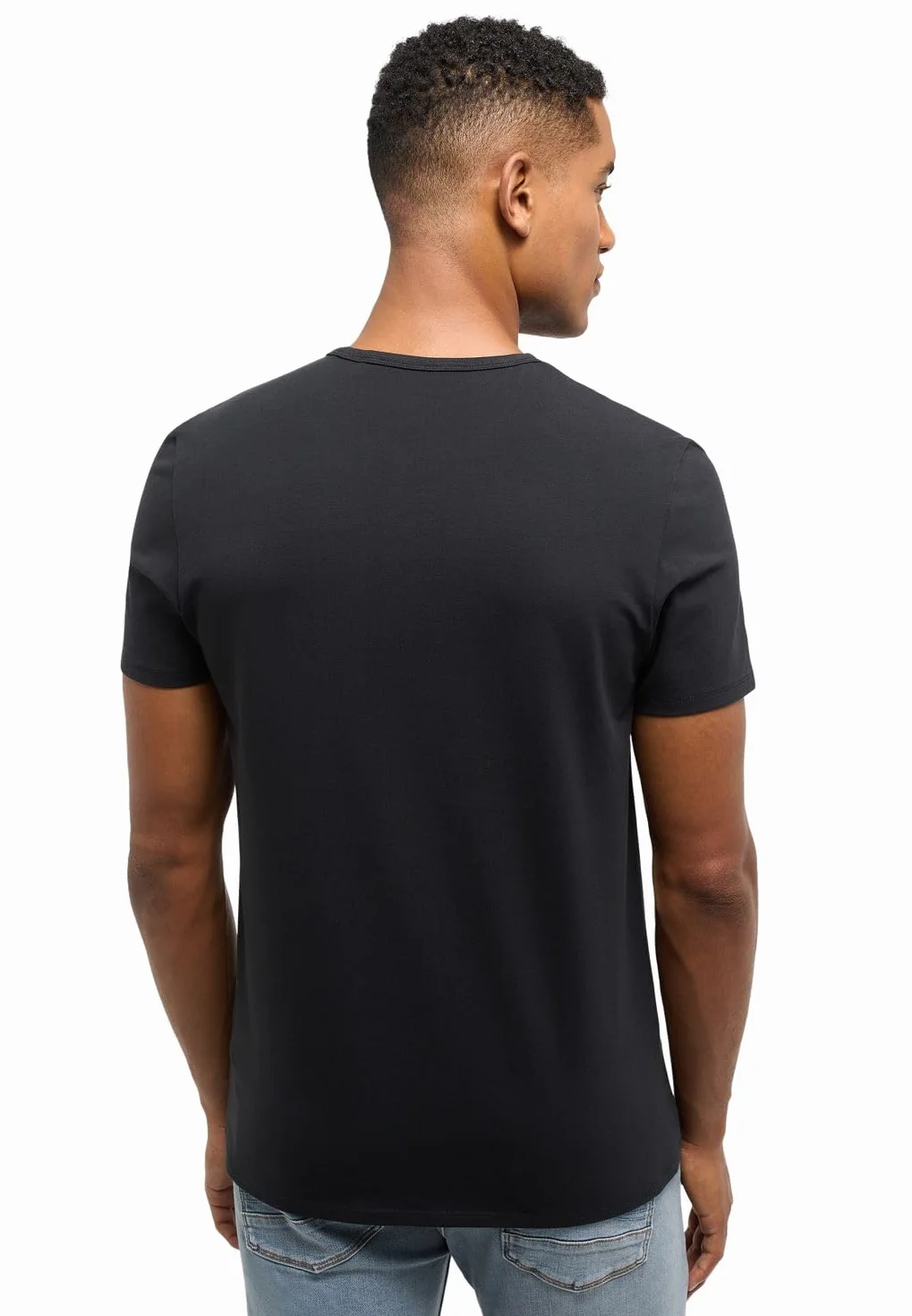MUSTANG Allen T-shirt męski, zestaw 2 sztuk, krój Regular Fit, S-3XL, biały, czarny, rozciągliwy, Black 4142, XL