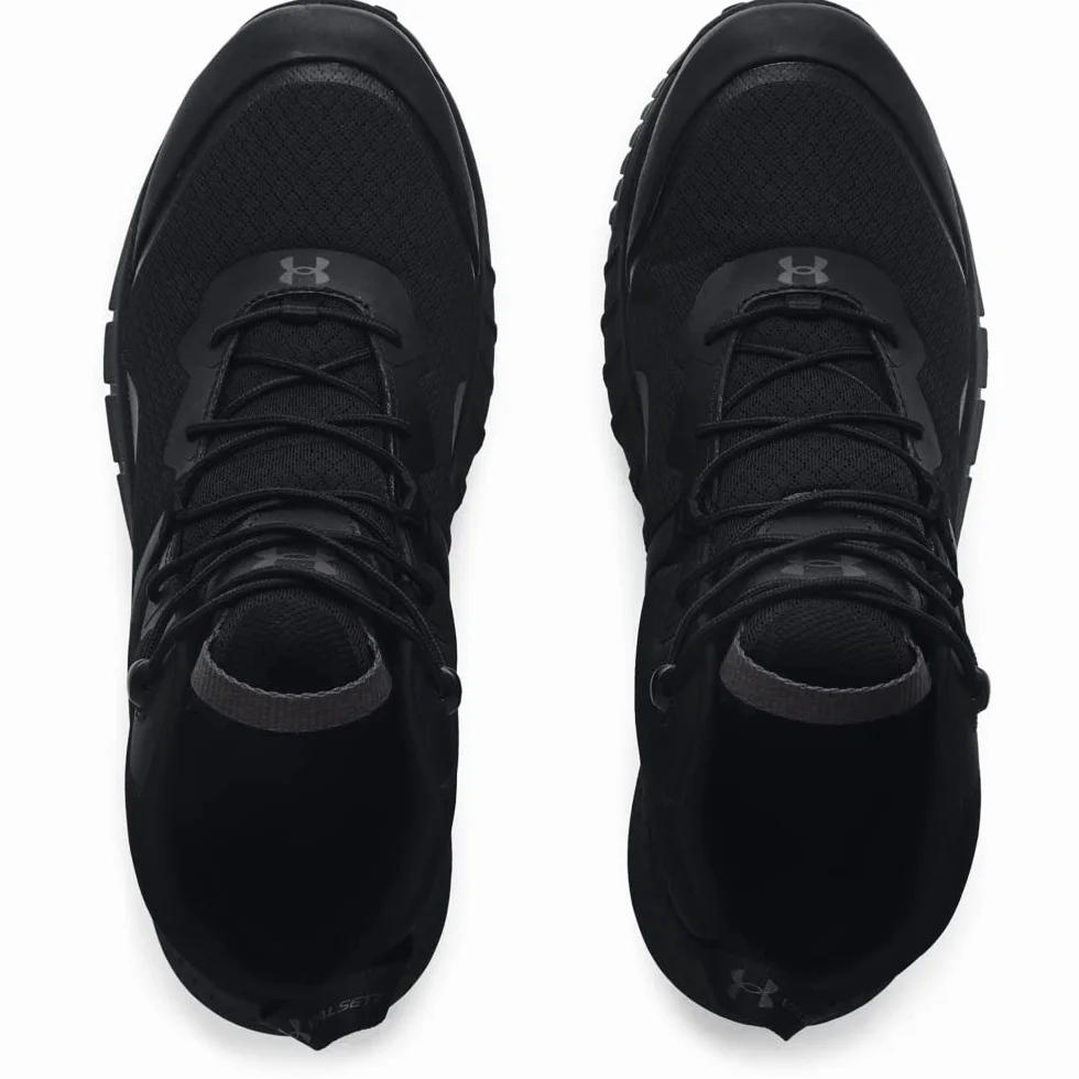 Under Armour Męskie buty wojskowe i taktyczne Micro G Valsetz Mid, Czarny (001)/czarny, 41 EU
