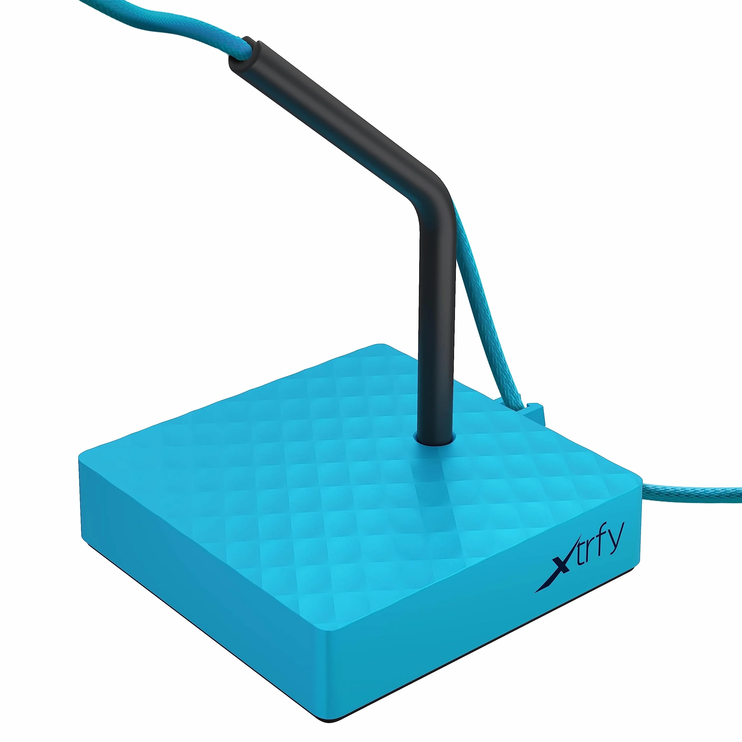 Xtrfy B4, Mouse Bungee dla większego komfortu gry, elastyczny uchwyt na kabel myszy do gier, stabilna podstawa, antypoślizgowy spód, praktyczny i kompaktowy, Miami Blue