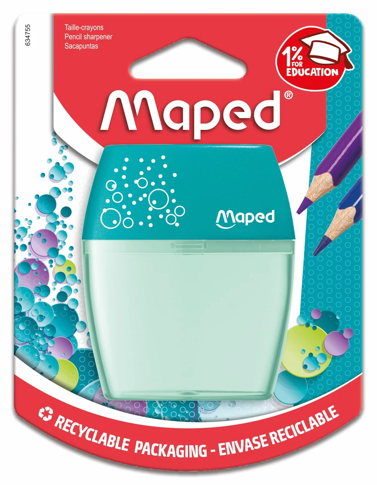 Maped Shaker 634755 Temperówka, kolor losowy
