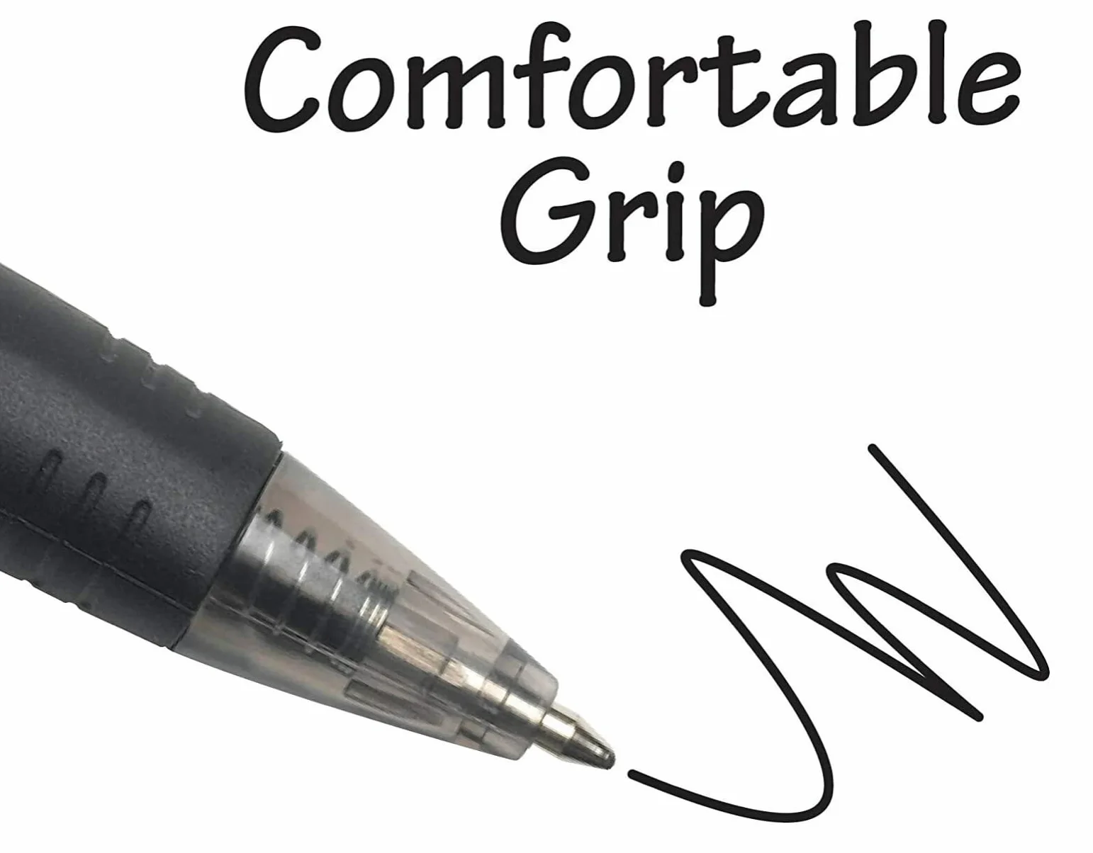 Bic Bu3 Grip 1.0 czarny chowany długopis kulkowy 4-pak artykułów piśmienniczych