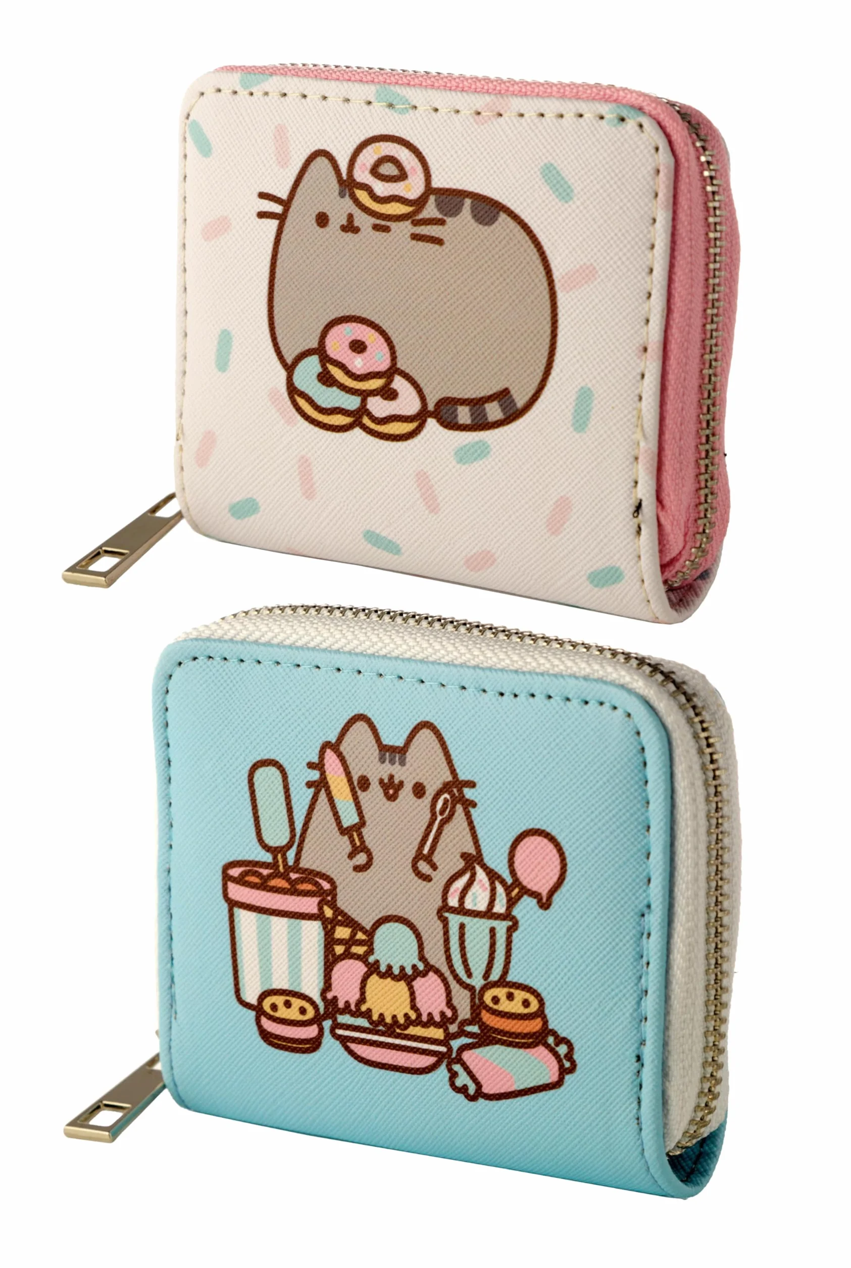 Pusheen Foodie Cat Zip Around Small Wallet Purse