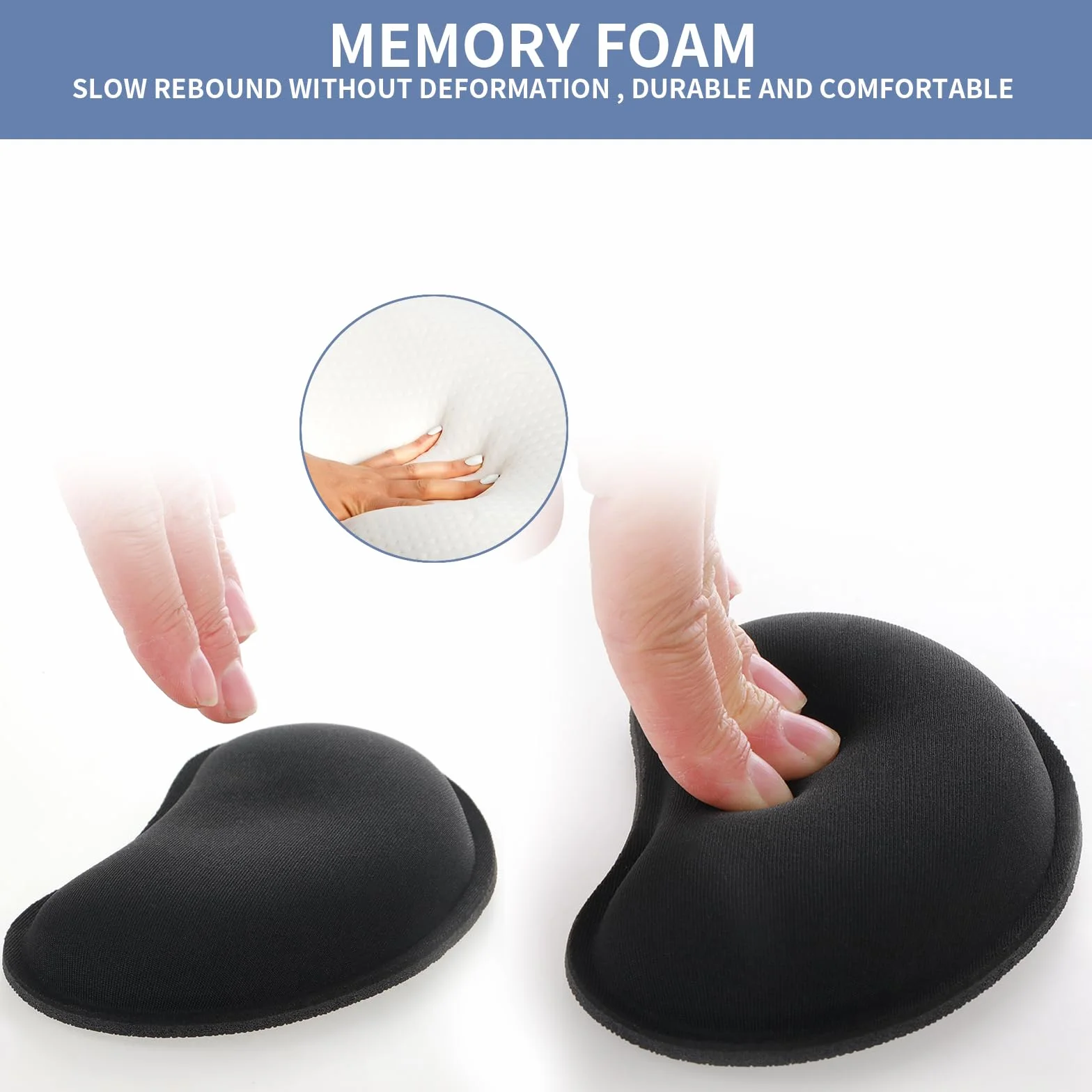 2 szt. podkładka pod nadgarstek, ergonomiczna podkładka pod mysz, antypoślizgowa podkładka pod nadgarstek, podkładka pod mysz z pianką z pamięcią kształtu, odciążająca nadgarstek, podkładka żelowa