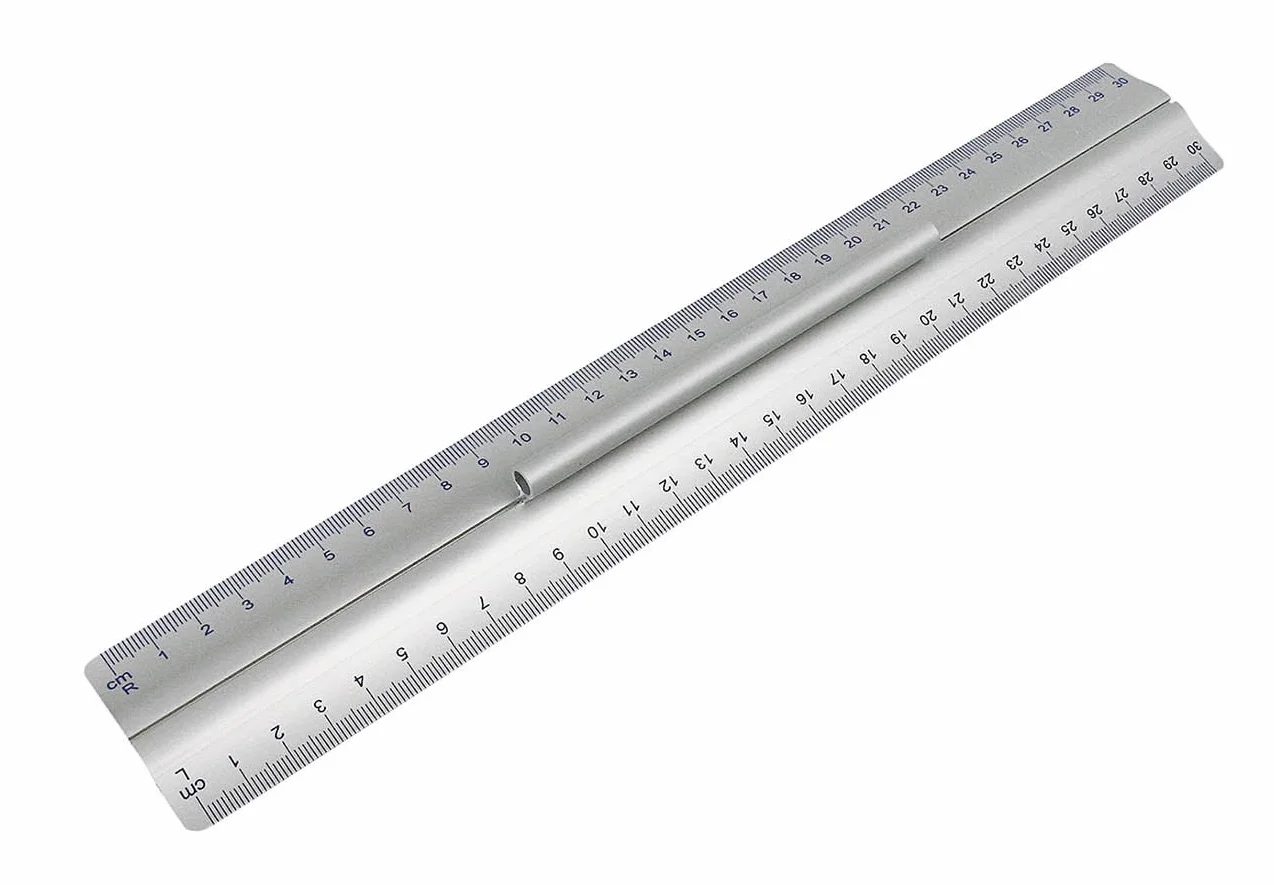 Wedo 525235 Linijka, Srebrna, 30cm