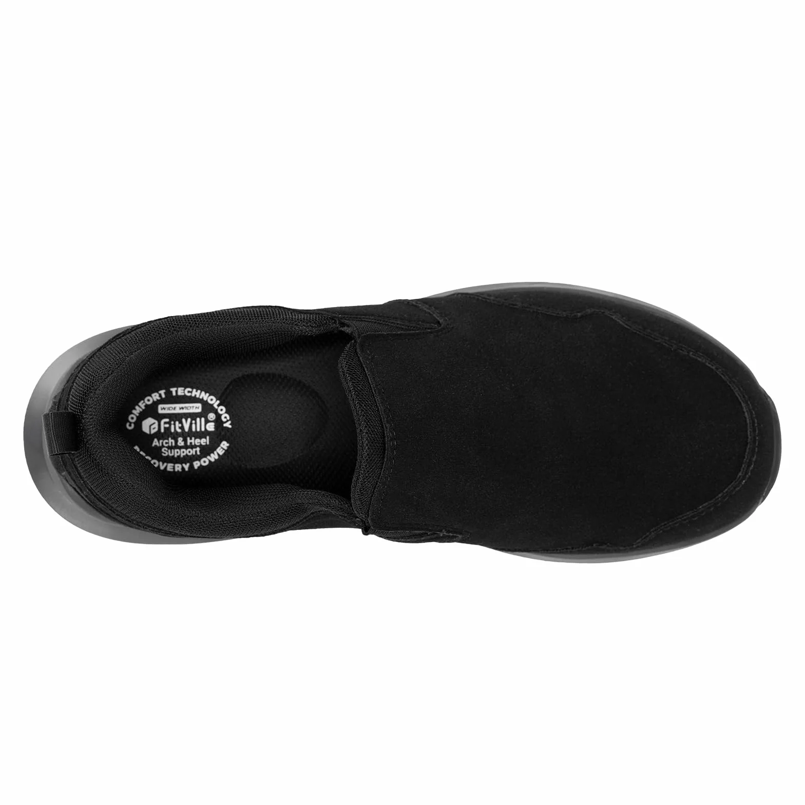 Buty do chodzenia FitVille Męskie bardzo szerokie trekkingowe Antypoślizgowe buty outdoorowe Lekkie oddychające do chodzenia ze wsparciem łuku stopy