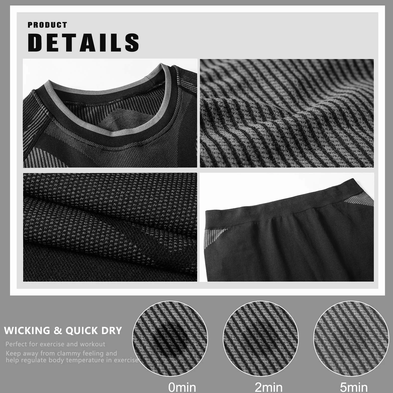 MEETYOO Base Layer Set Mężczyźni men base layer set-U12