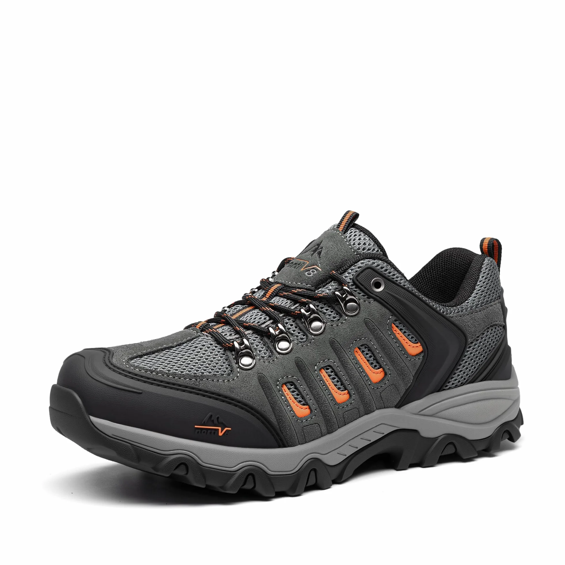 NORTIV 8 Męskie wodoodporne buty turystyczne, skórzane, niskie buty turystyczne do aktywności na świeżym powietrzu, trekkingu, na kemping, spacery