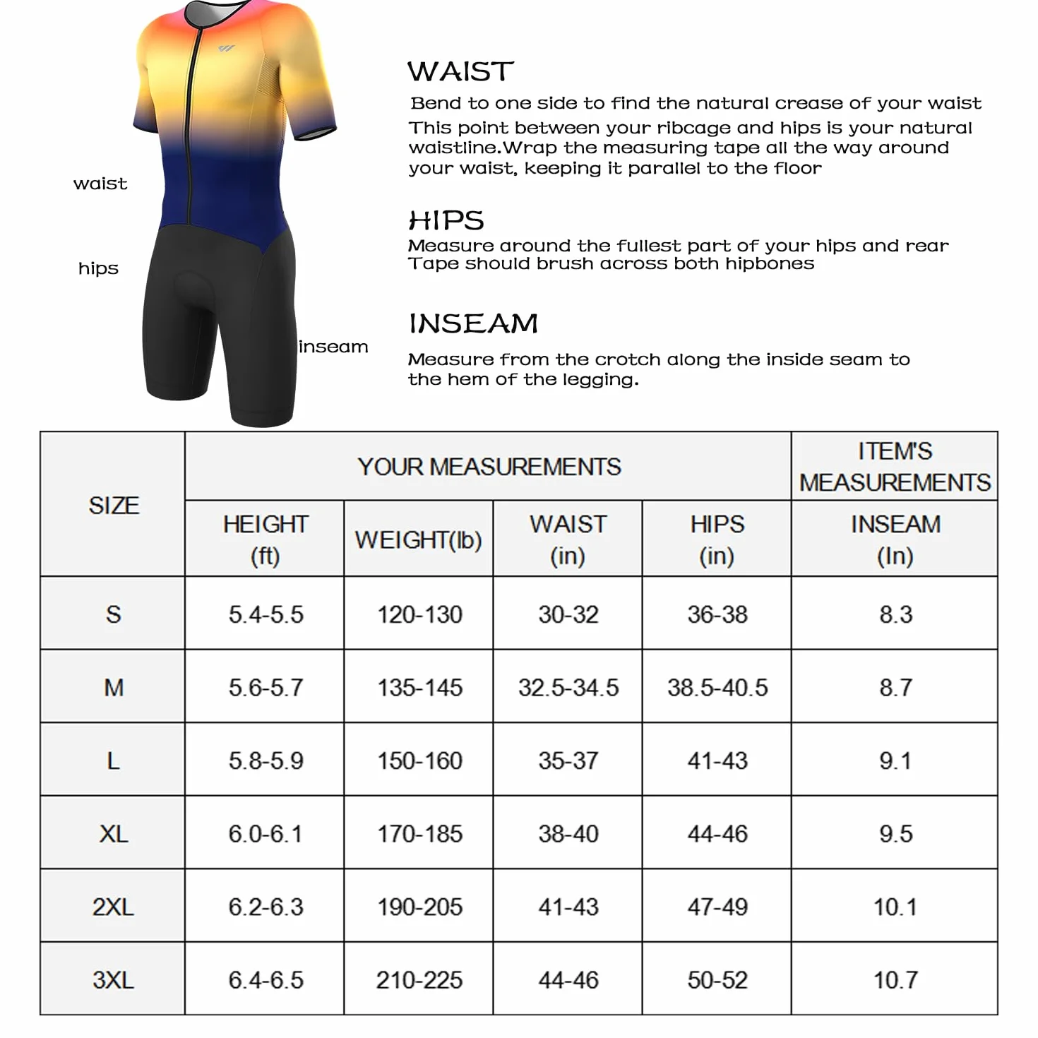 Lo.gas Męski strój triatlonowy Pro Trisuit z krótkim rękawem na wyścigi Ironman i triathlon – wysokiej jakości strój triatlonowy dla mężczyzn, pomarańczowy 1, L