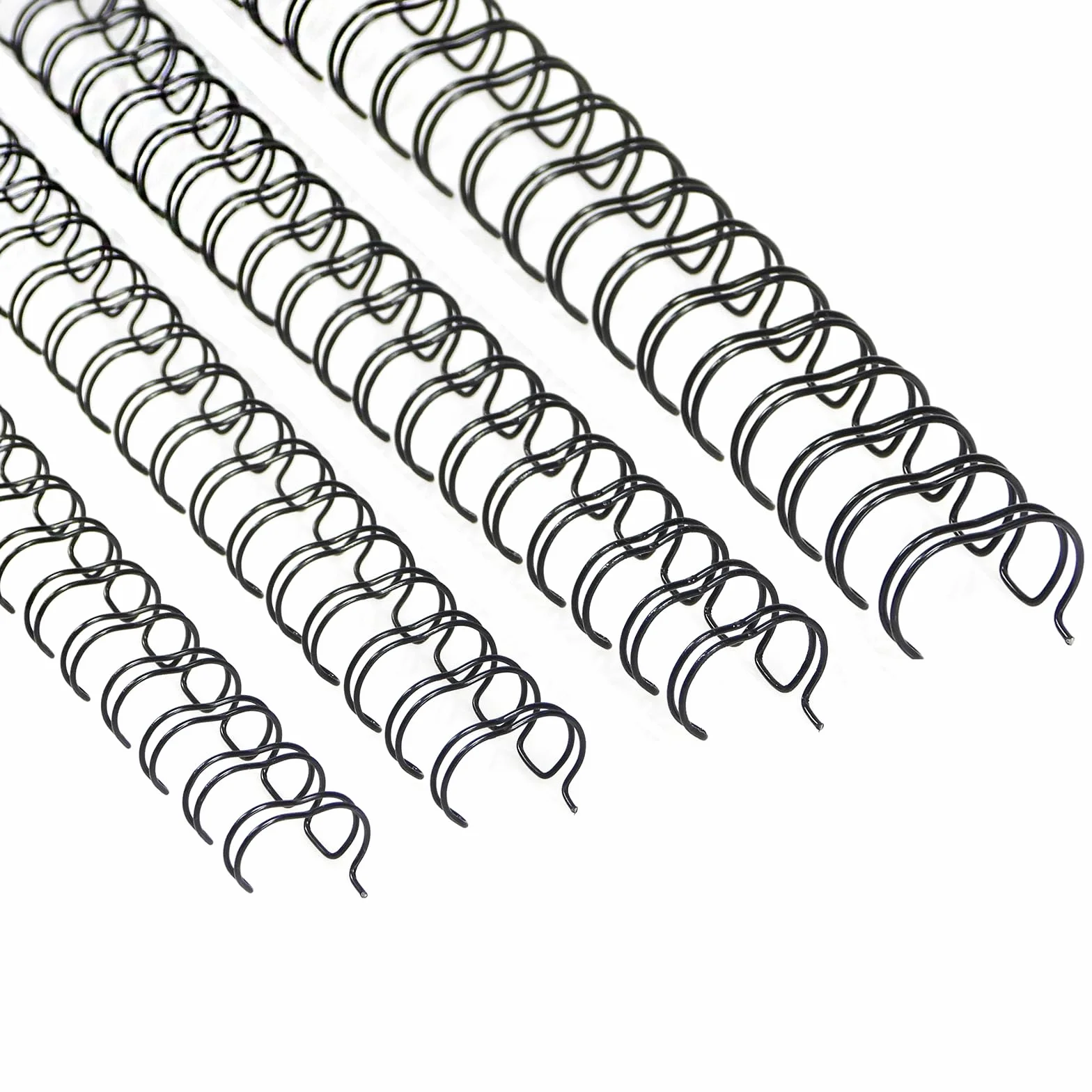 RAYSON Kolce do wiązania drutu, 23 pętle, skok 2:1, 190 arkuszy, 9,5-22,2 mm, A4, czarne, 100 sztuk
