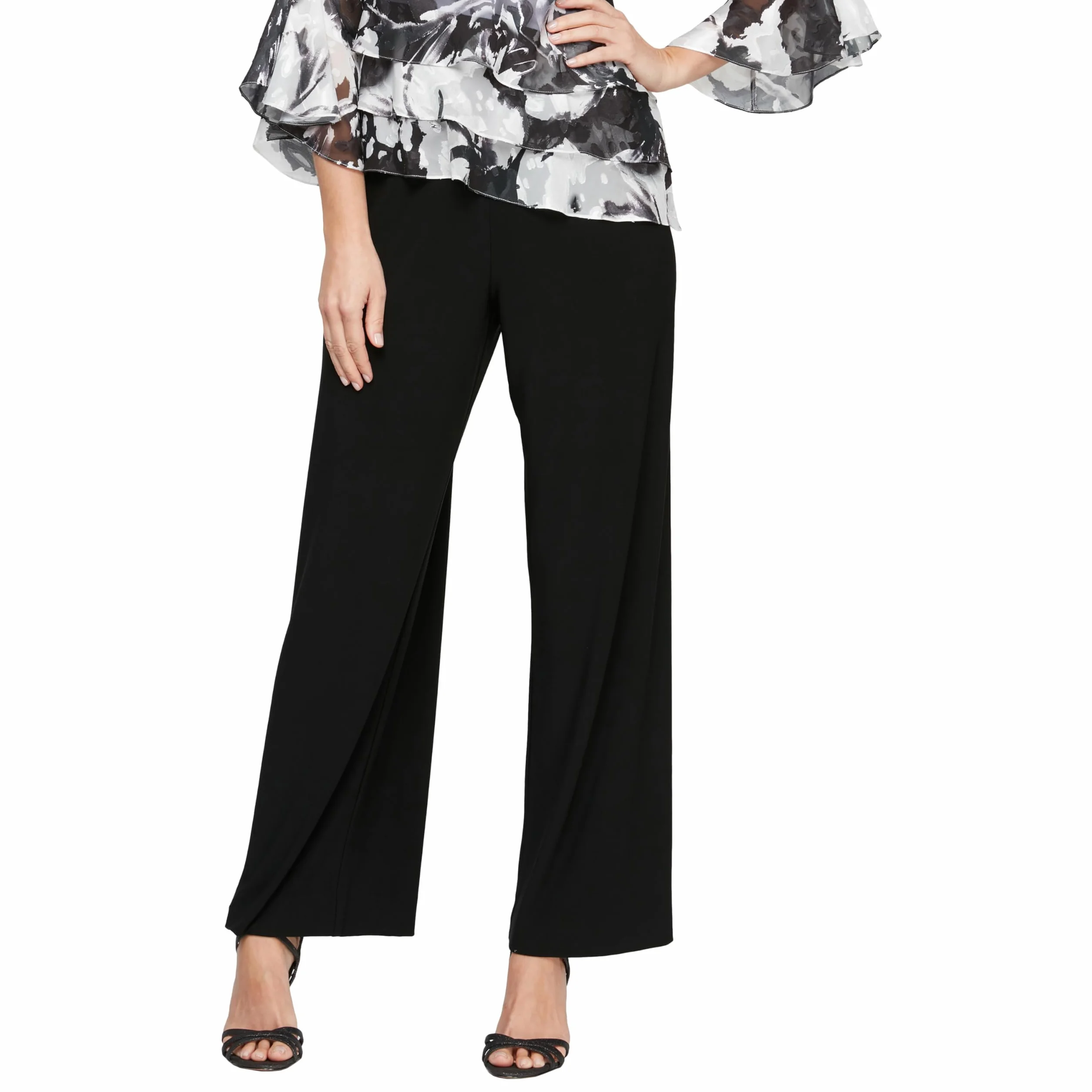 Alex Evenings Matte Jersey Straight Leg Pant - Odzież — spodnie Kobiety