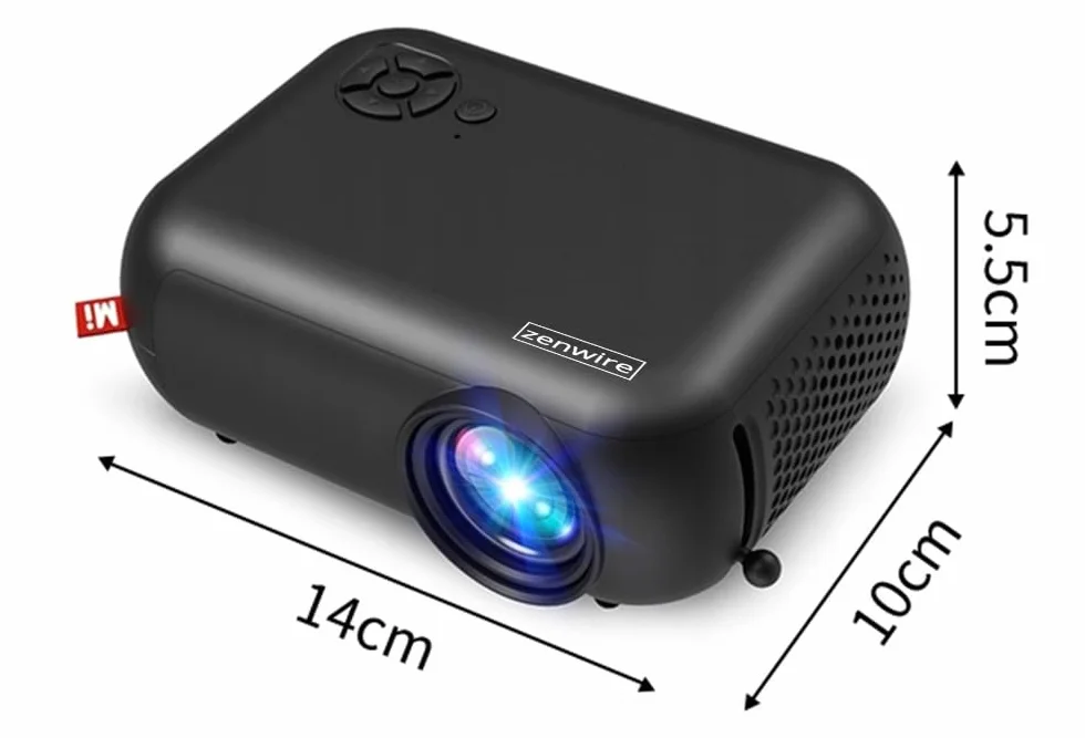 A10 - Przenośny Projektor LED – Rzutnik Idealny do Kina Domowego - Kompatybilny z Telefonem, Laptopem, PC, Windows i Android – Doskonały Obraz i Dźwięk w Dłoni