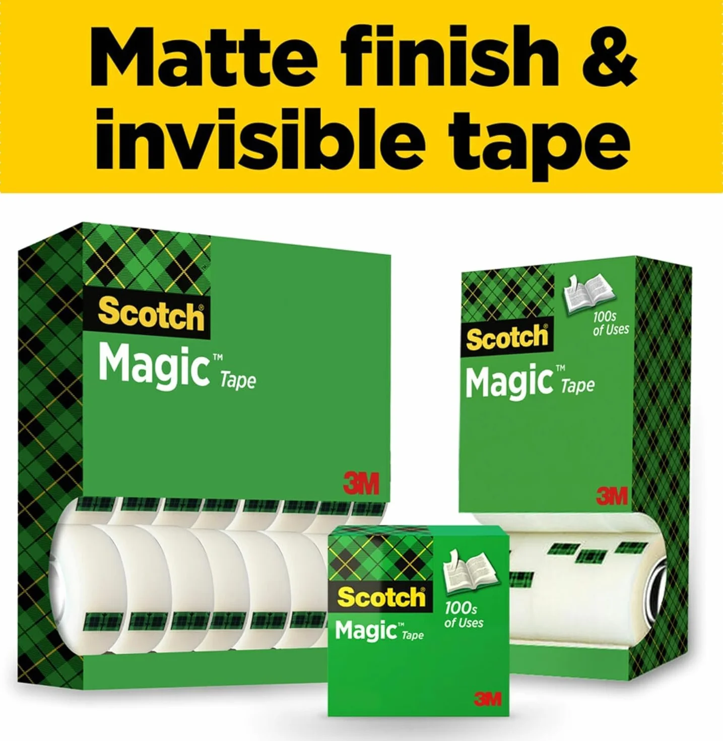 Scotch Magiczna taśma niewidoczna – rolka uzupełniająca – 25 mm x 66 m – taśma klejąca ogólnego przeznaczenia do naprawy dokumentów, etykietowania i uszczelniania