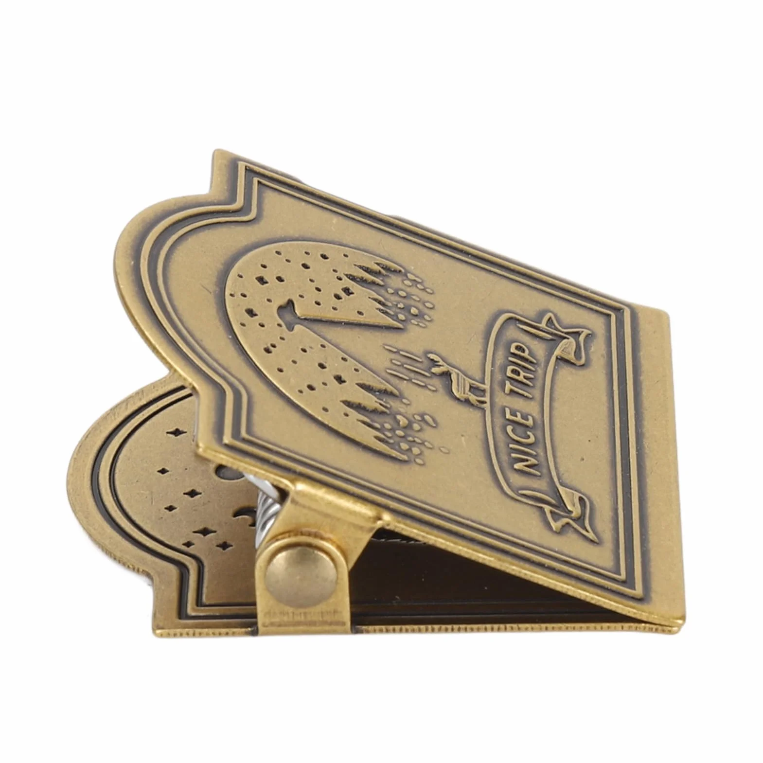 Metalowy Klips do Książek w Stylu Vintage do Organizowania Dokumentów, średnie Klipsy do Segregatorów, Klipsy do Książek do Przytrzymywania Otwartej Książki, Ozdobny Klips do