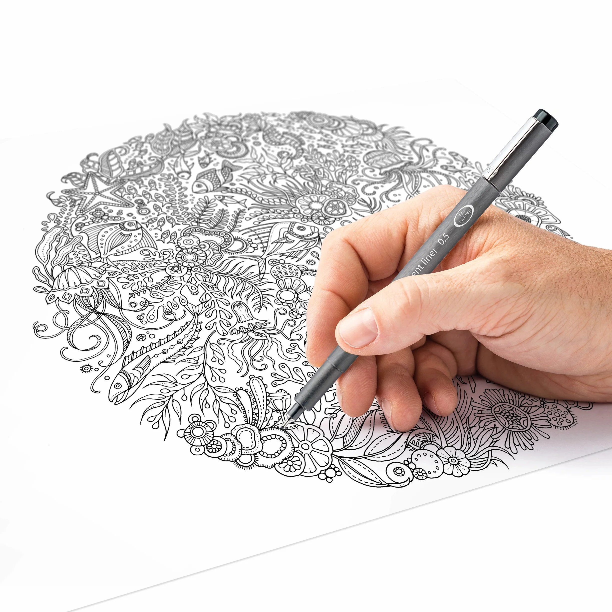Staedtler 308 SB6P Zestaw Cienkopisów, Czarny, 6 sztuk
