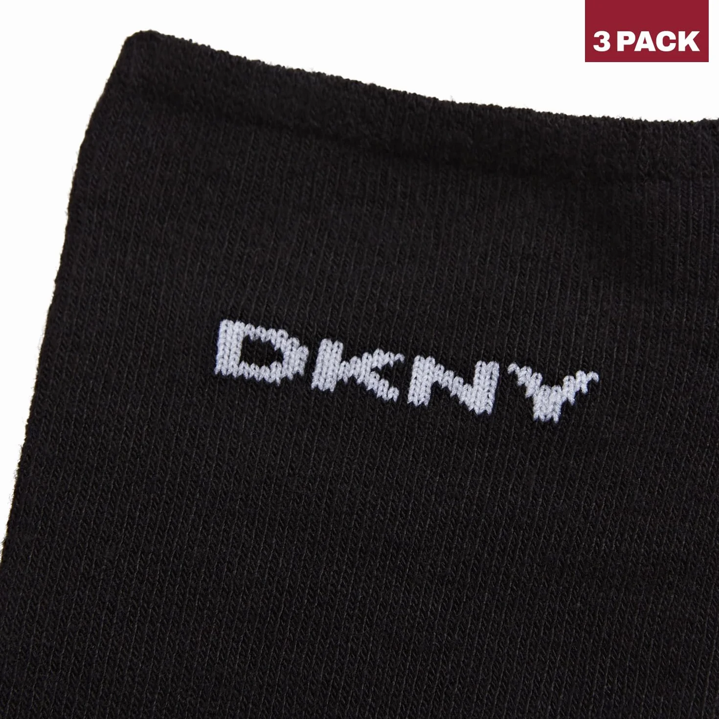 DKNY Damskie, 100% bawełniane długie skarpety Smart Designer, 3 pary, białe, jeden rozmiar