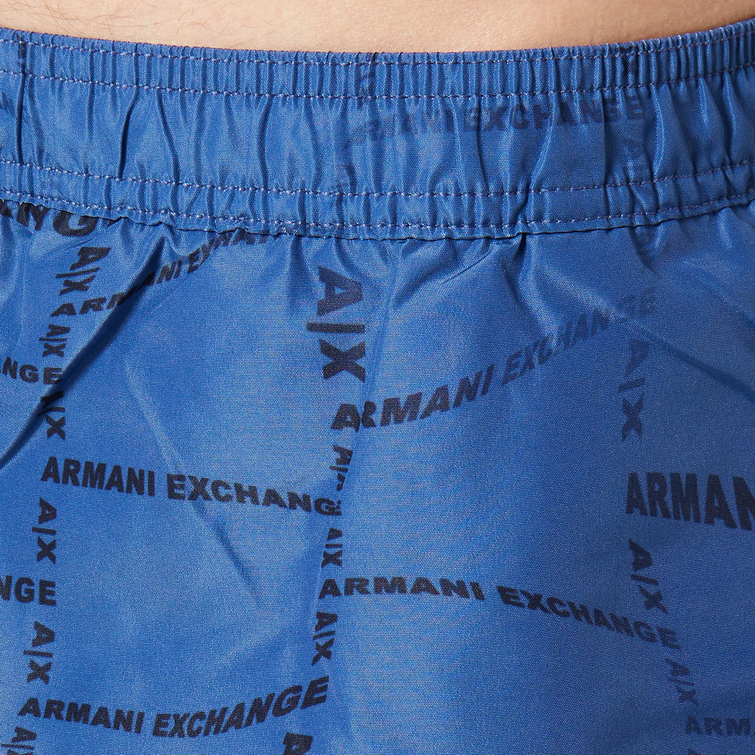 Armani Exchange Szorty kąpielowe Mężczyźni Sustainable, Drawstrings, Allover Logo