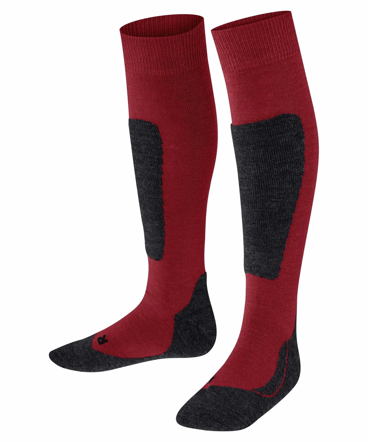 FALKE Uniseks - dzieci Skarpety narciarskie Active Ski K Kh Wełna ciepłe grube 1 Para, Czerwony Lipstick 8000, 31-34