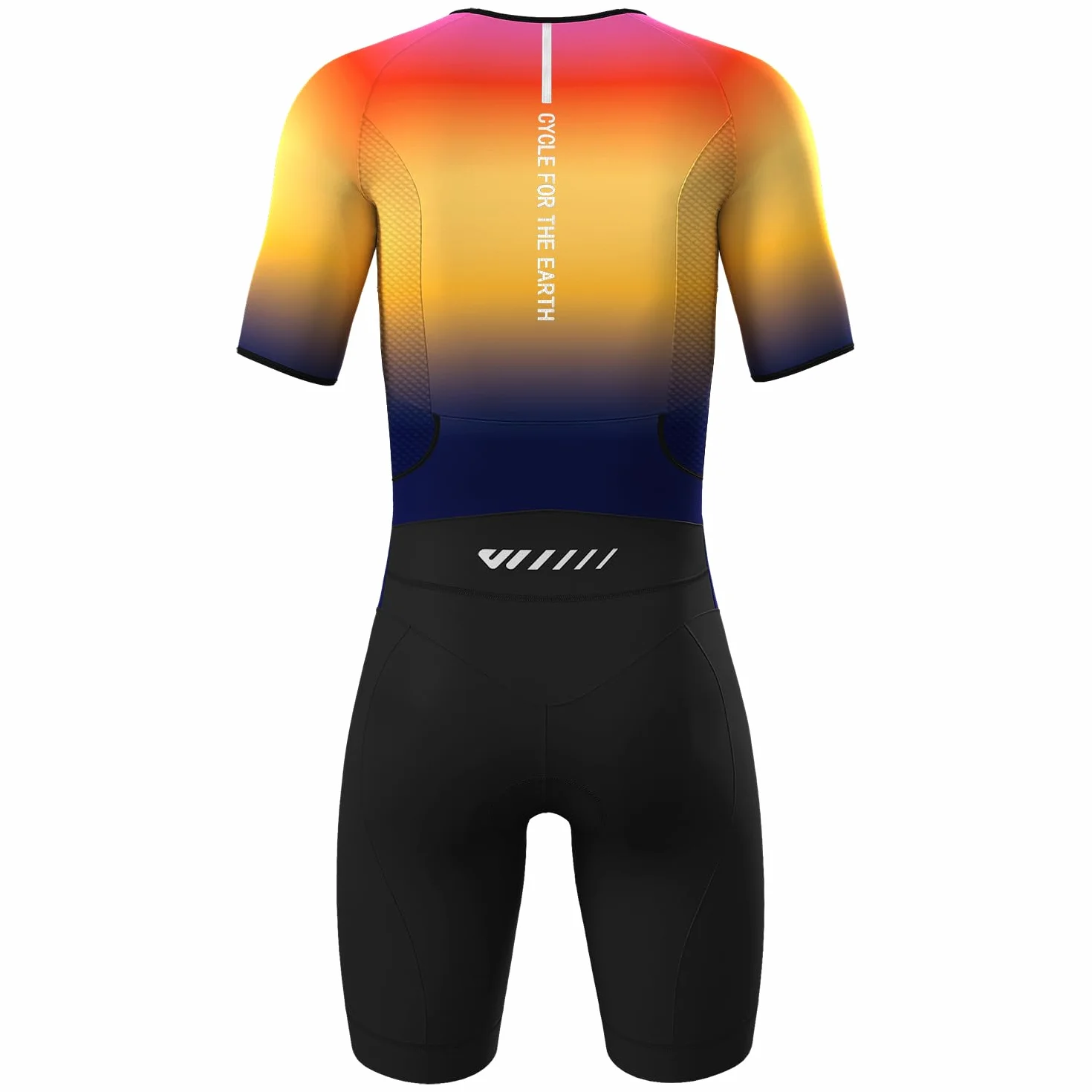 Lo.gas Męski strój triatlonowy Pro Trisuit z krótkim rękawem na wyścigi Ironman i triathlon – wysokiej jakości strój triatlonowy dla mężczyzn, pomarańczowy 1, L