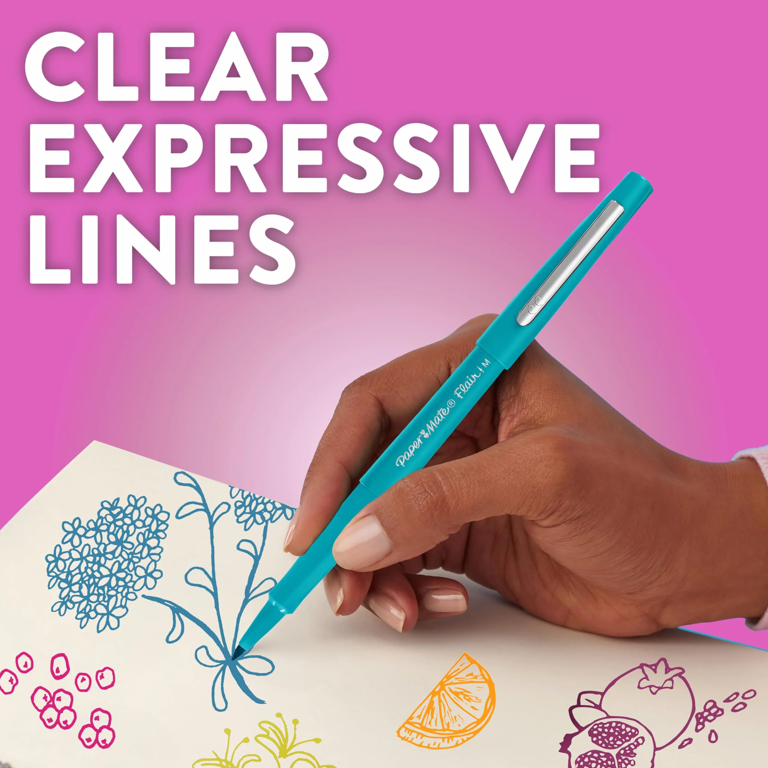 Paper Mate Flair S0190973 Długopis, Czarny, 12 sztuk