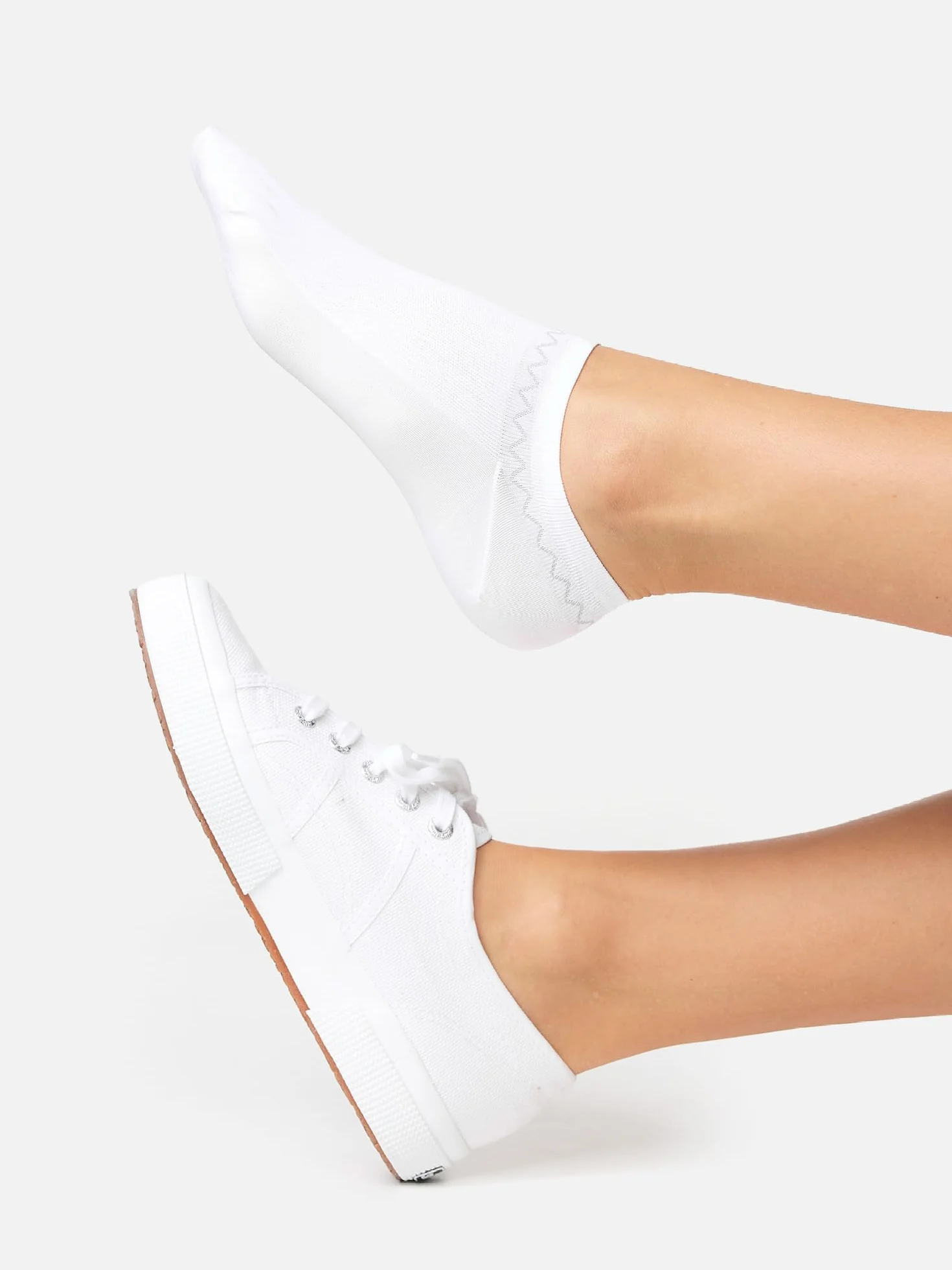 Nur Die Kobiety Sneaker Skarpety, Biały, 39-42 EU