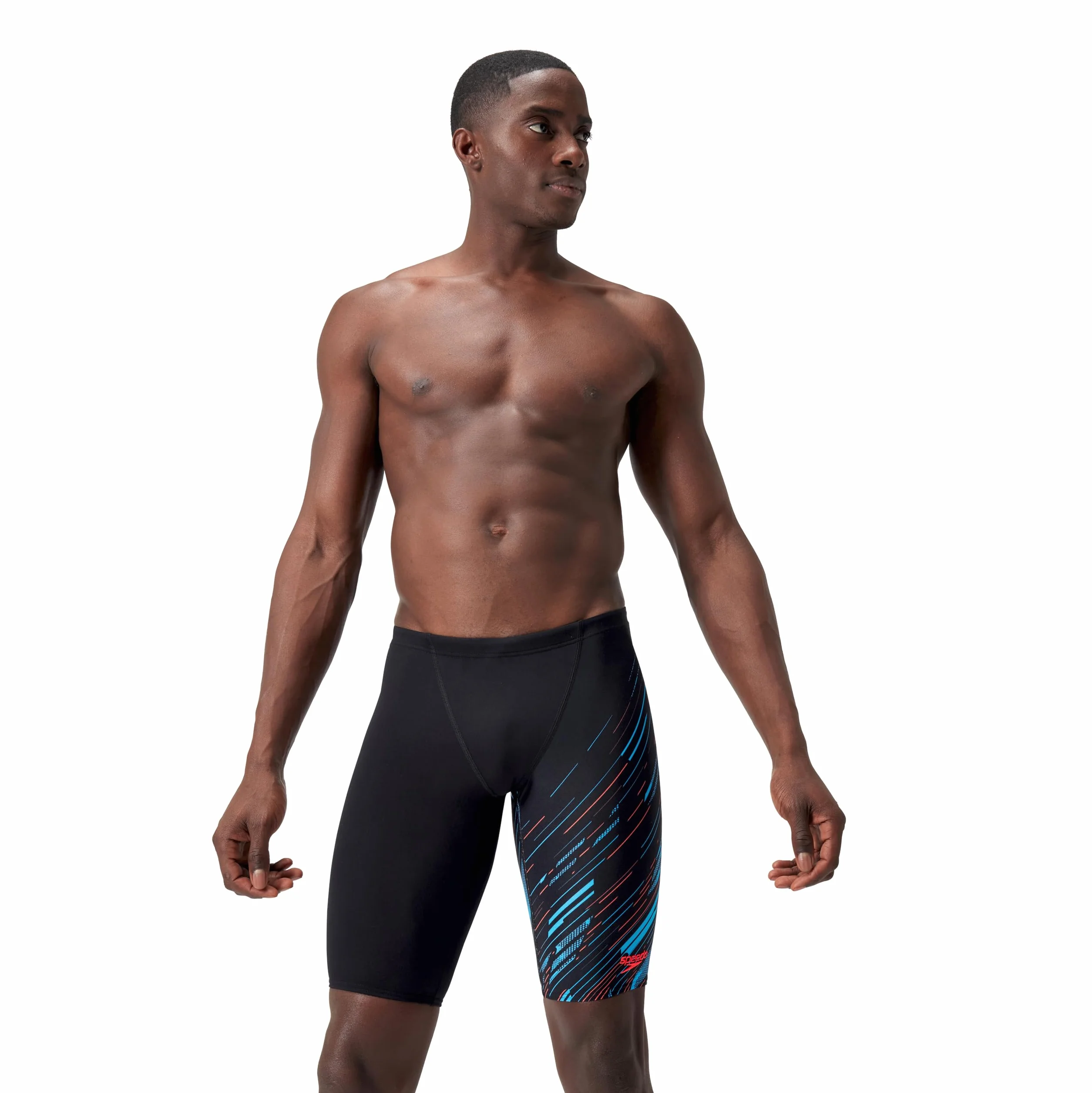 Speedo Jammer Hyperboom V-Cut dla mężczyzn, szybkoschnący, trening, fitness, odporny na działanie chloru (1 szt.)