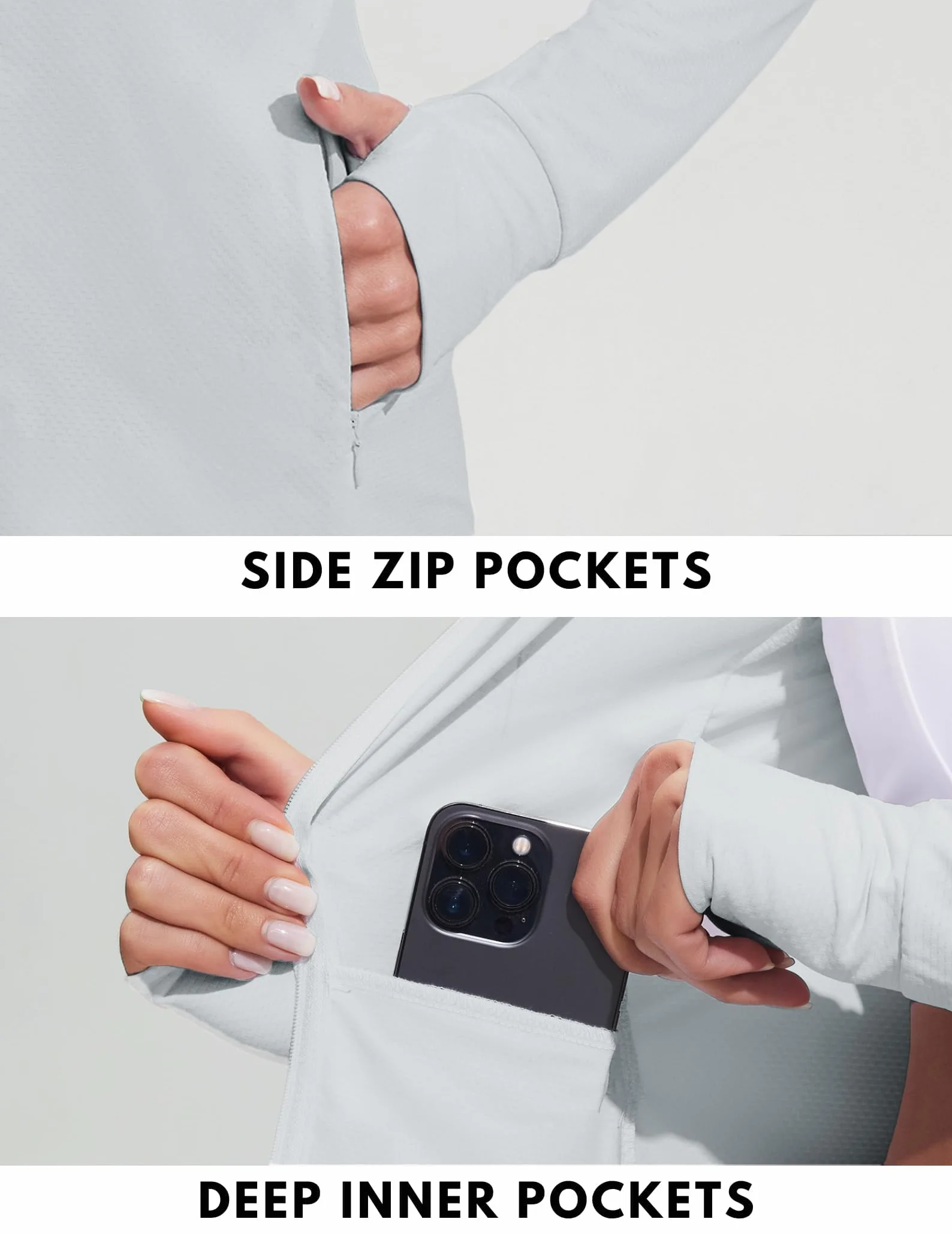 COOrun Chaqueta z czapką przeciwsłoneczną UPF 50+ para mujer, manga szeroka z czapką, rendimiento de senderismo al aire libre