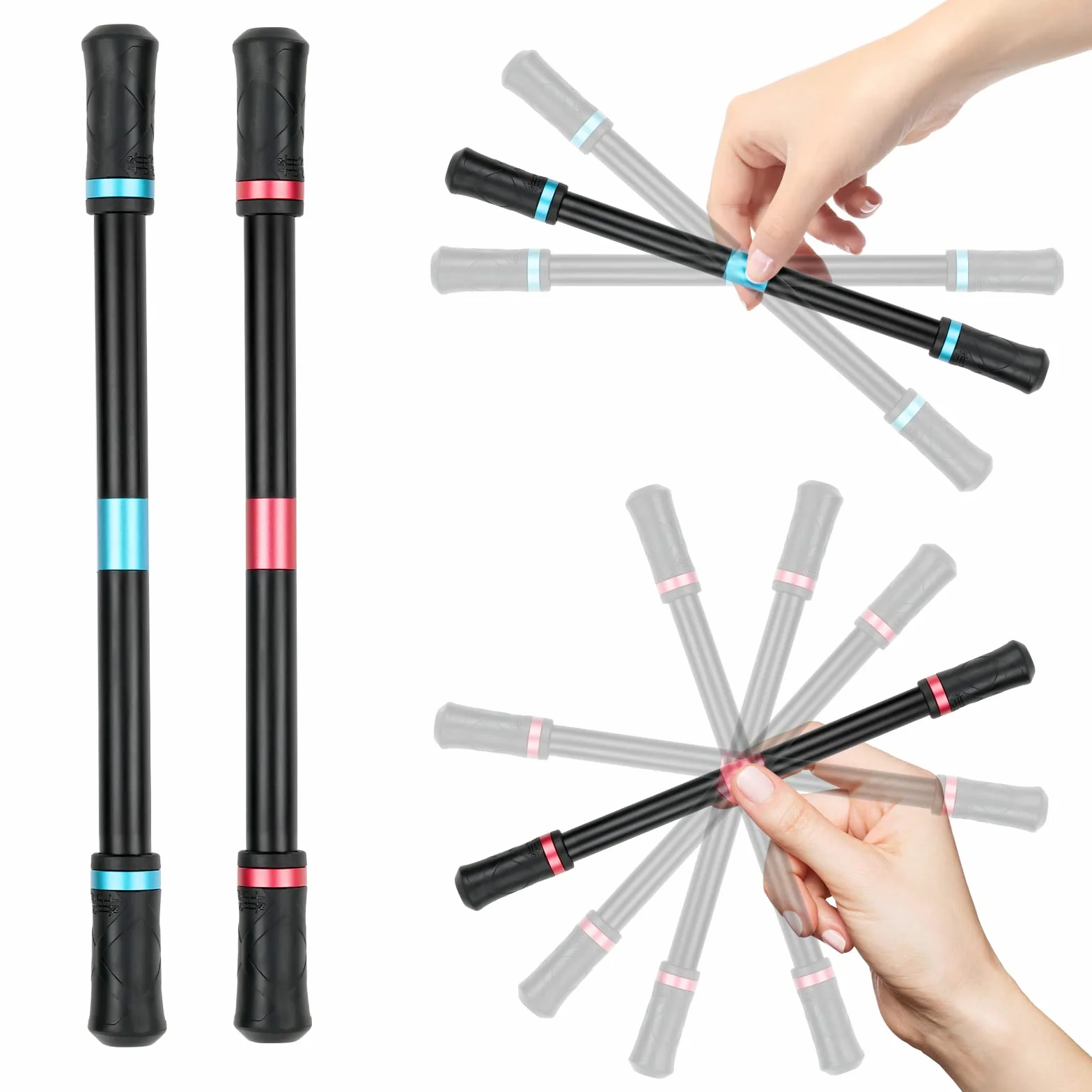 OSDUE Spinning Pen,Rolling Pen do ćwiczeń Palec,antypoślizgowa końcówka pióra antypoślizgowego dla lepszej elastyczności inteligencji