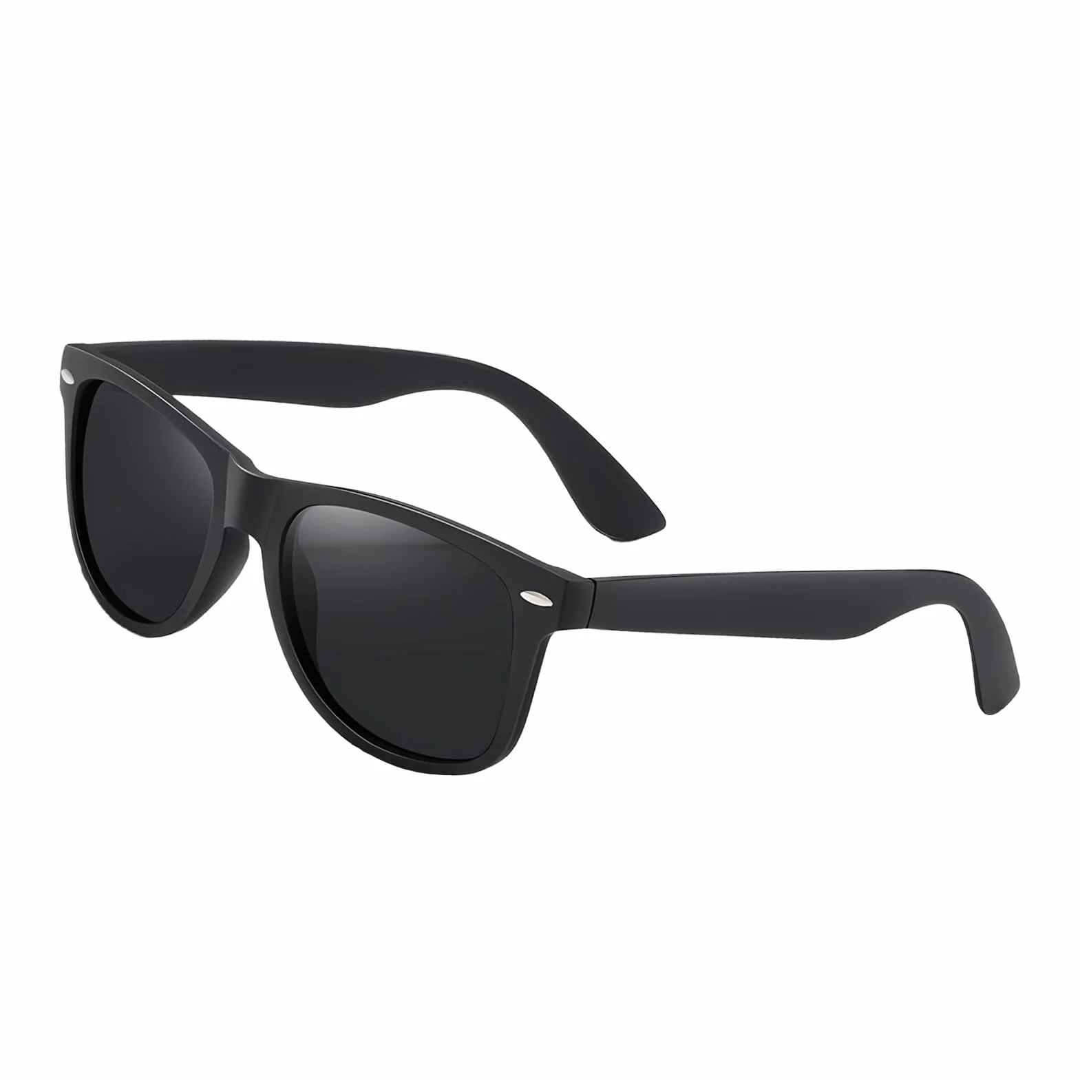Okulary przeciwsłoneczne dla mężczyzn i kobiet, z polaryzacją UV400 – klasyczne prostokątne okulary przeciwsłoneczne czarne retro, lekkie i stabilne, do jazdy samochodem, wędkowania