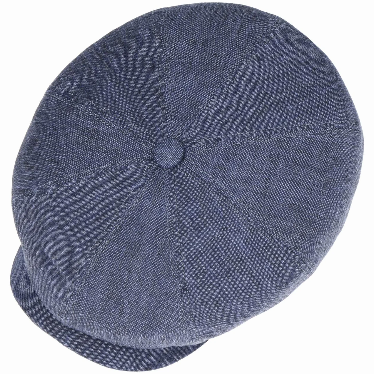 Stetson Kaszkiet Lniany HatterasKobiety/Mężczyźni - Made in the EU newsboy cap czapka z lnu daszkiem daszkiem, podszewką wiosna-lato Lato