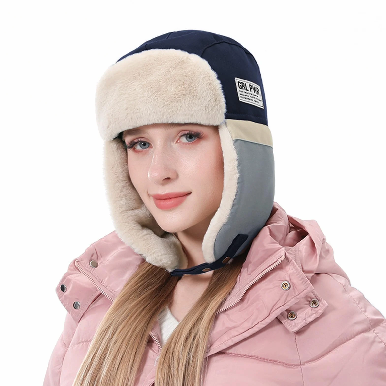 Rayson Męska czapka zimowa Ushanka, ciepła czapka lotnicza, czapka damska z klapkami na uszy, uniseks, wiatroszczelna, trapper czapka męska do jazdy na nartach, łyżwach