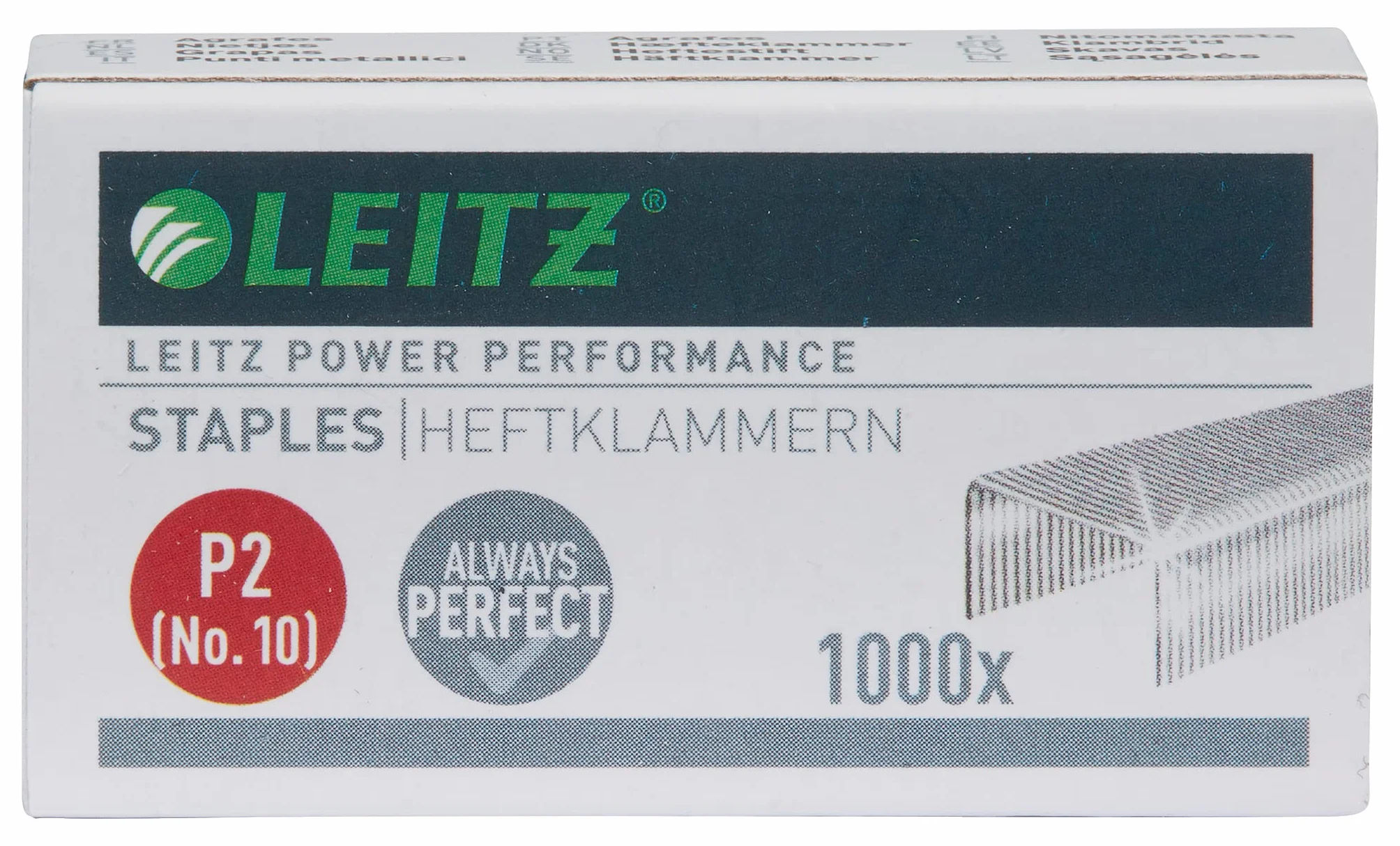 Leitz, Zszywki Leitz Power Performance P2, Zszywają do 15 Kartek, Rodzaj Nr 10, 1000 Sztuk (B000MQHCIU)