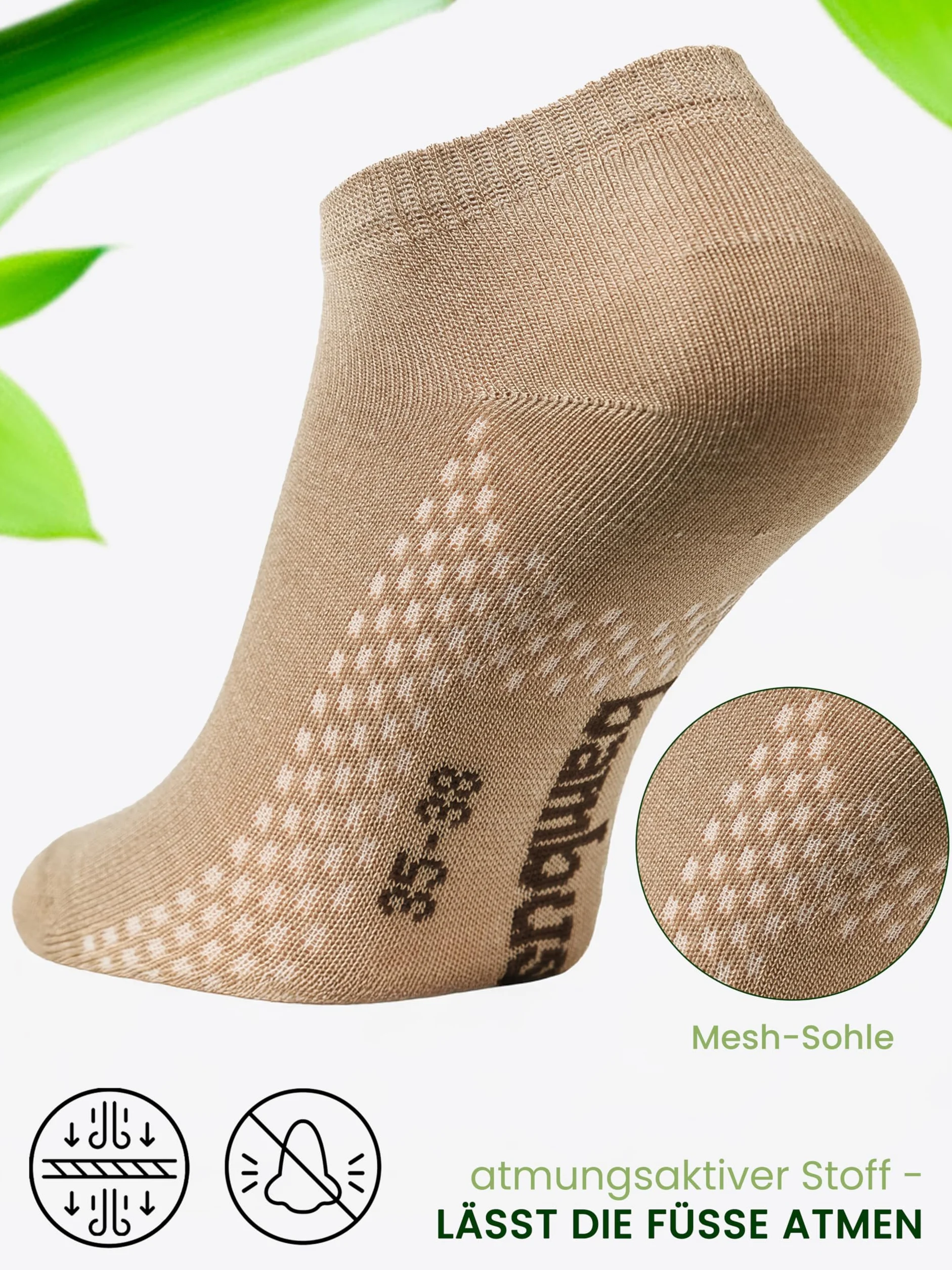 Cotton Prime Skarpety do sneakersów dla mężczyzn i kobiet, uniseks – 6 par skarpet z krótką cholewką z bambusa i wiskozy – oddychające skarpety sportowe, krótkie, na co dzień i do uprawiania sportu