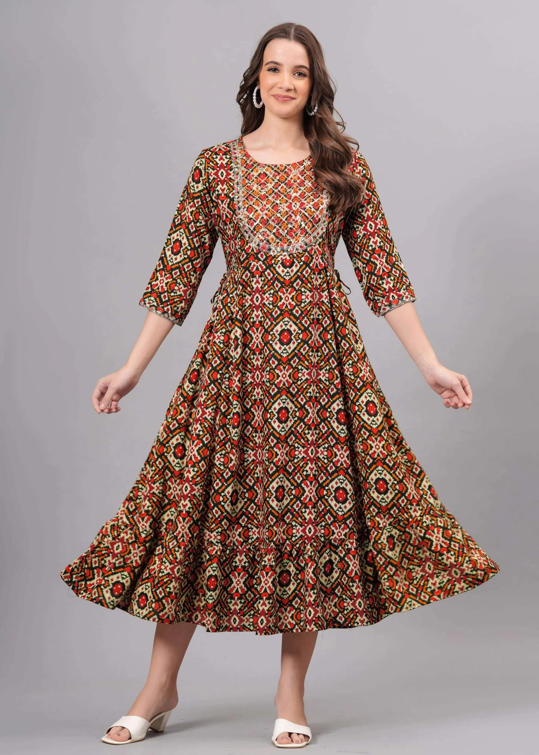 Indyjskie damskie Anarkali długie kurta kurtis dla kobiet