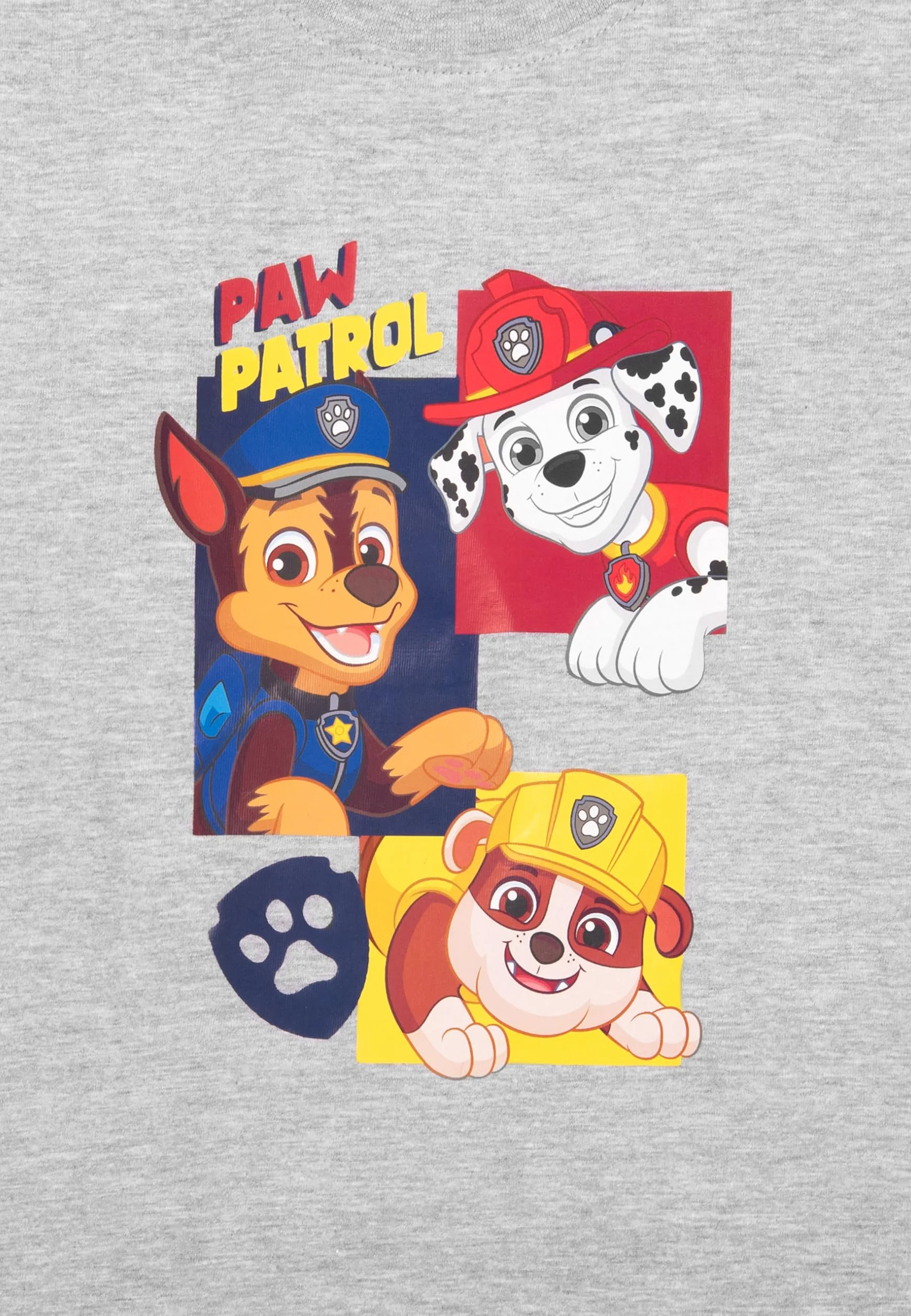Psi Patrol T-shirt dla chłopców – Chase, Marshall & Rubble - koszulka dziecięca z krótkim rękawem szara