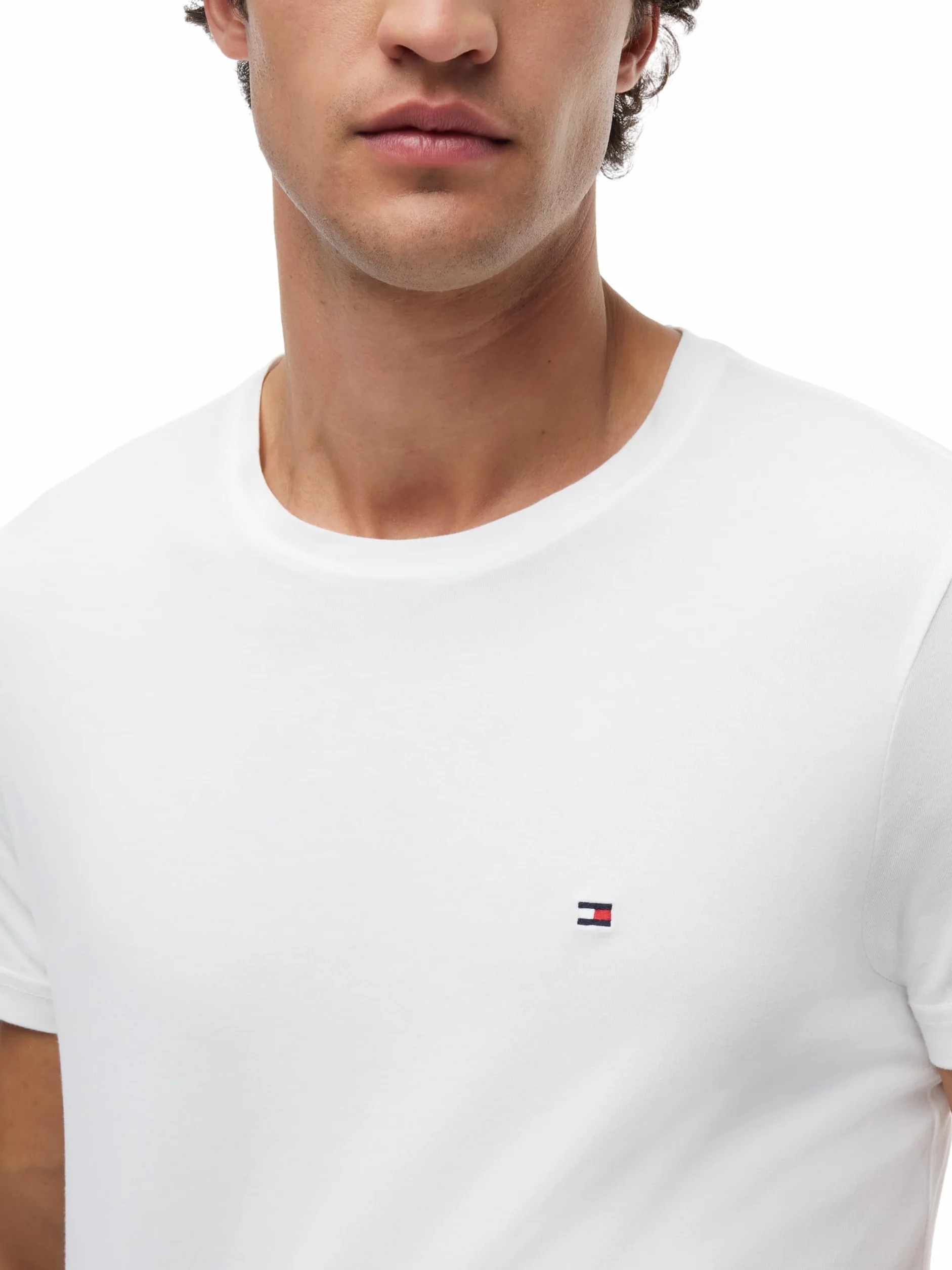 Tommy Hilfiger S Mężczyźni Koszulka Core Stretch Slim C-Neck