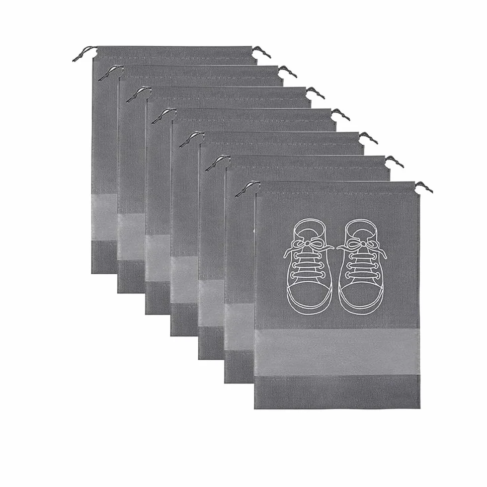 15 Sztuk Dużych Worków do Przechowywania Butów, 44 cm x 32 cm Wodoodporny, Pyłoszczelny, Polarowy Zestaw Worków na Buty, z Przezroczystym Okienkiem, do Codziennego Użytku i Podróży