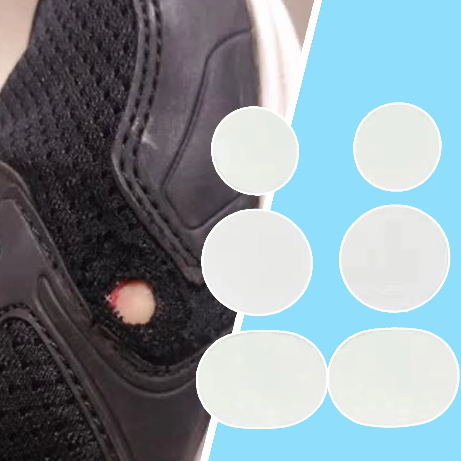 Shoe Repair Patches, Sneaker Insert Kit, 1.97x1.57in Non-Slip Heel Protectors, Authentic Wear-Resistant Material, Easy Apply Design for Shoe Maintenance Protection Use