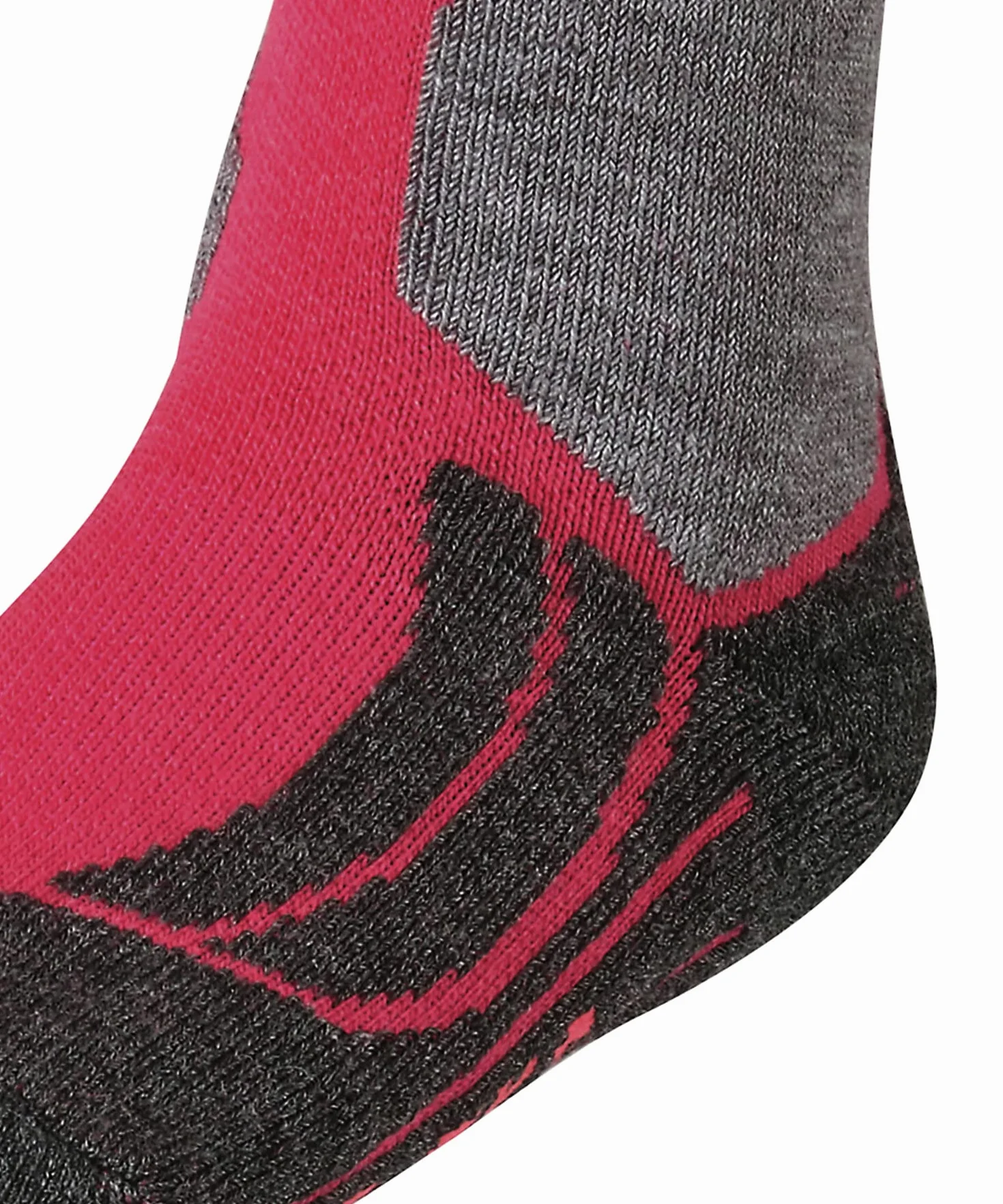FALKE Uniseks - dzieci Skarpety narciarskie SK2 Intermediate K Kh Wełna ciepłe grube 1 Para, Czerwony Rose 8564, 31-34