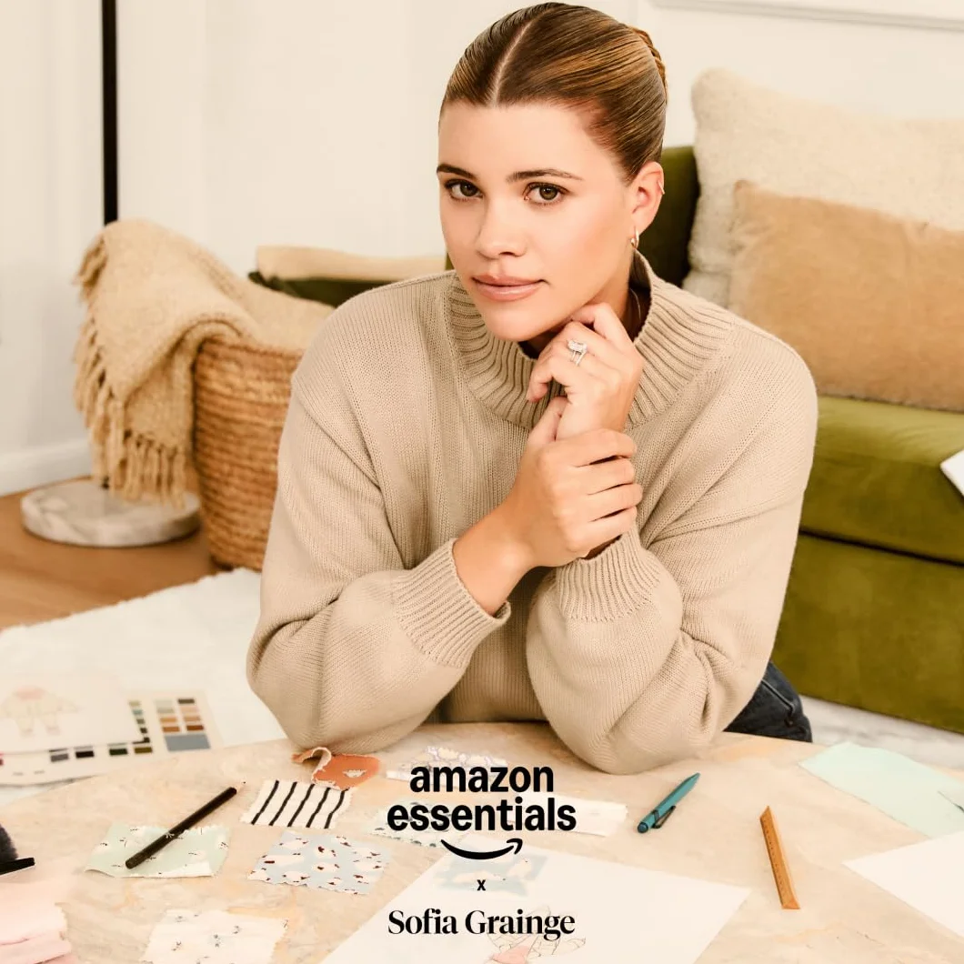 Amazon Essentials X Sofia Grainge damska bluza bokserska z wyciętymi ramionami i okrągłym dekoltem